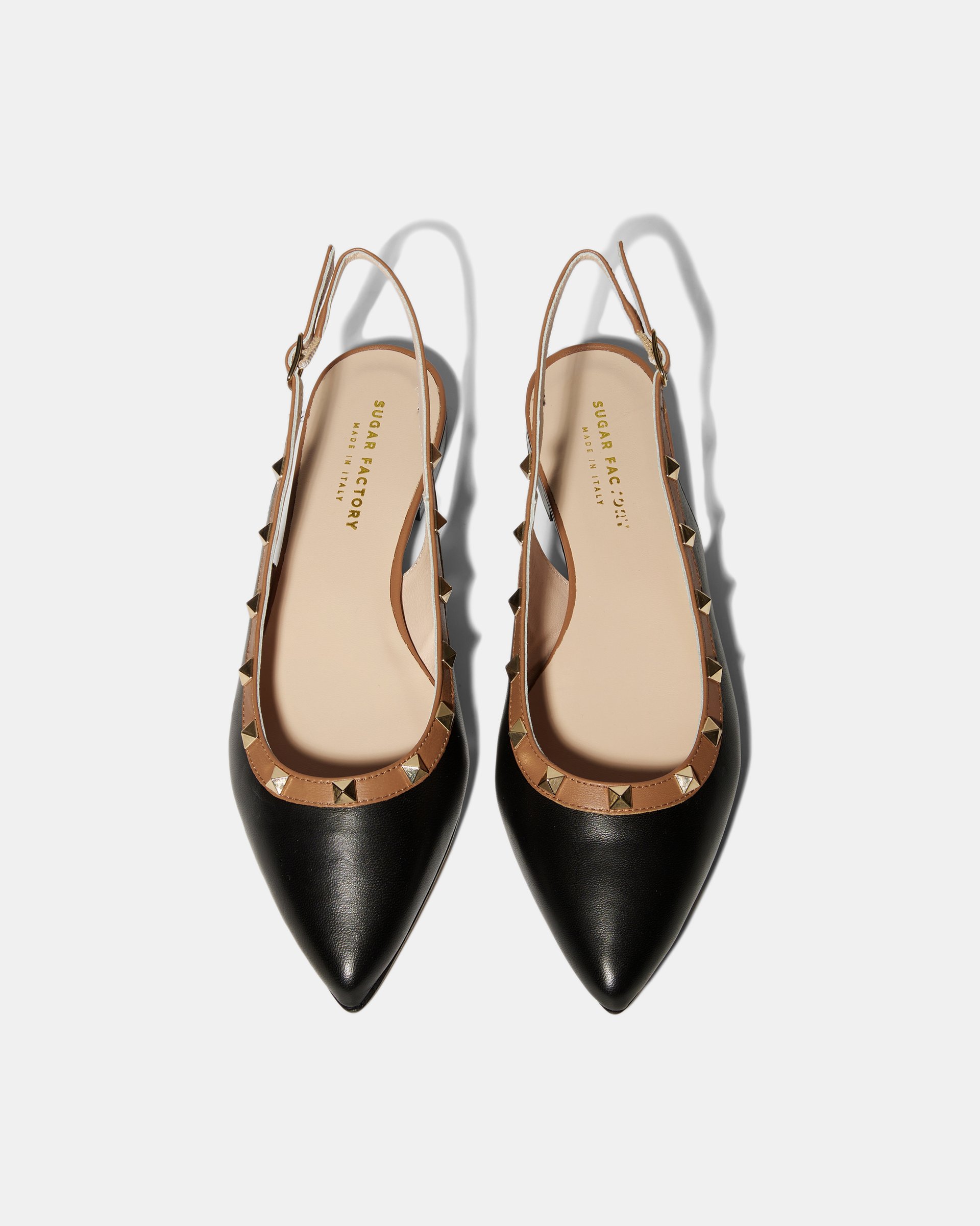 Черные кожаные туфли-слингбэк  - Image 4 of 5