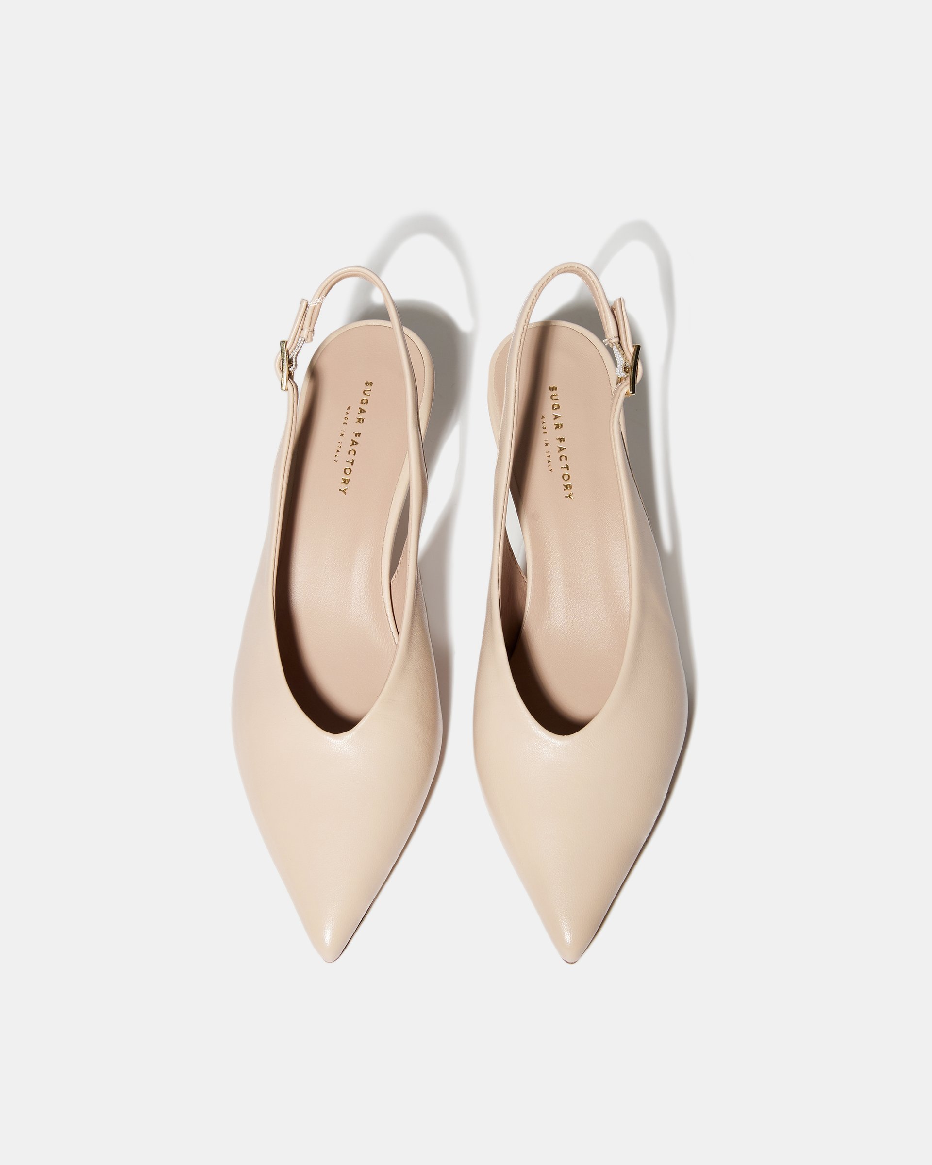 Бежевые туфли на малом каблуке из натуральной кожи - Image 4 of 5