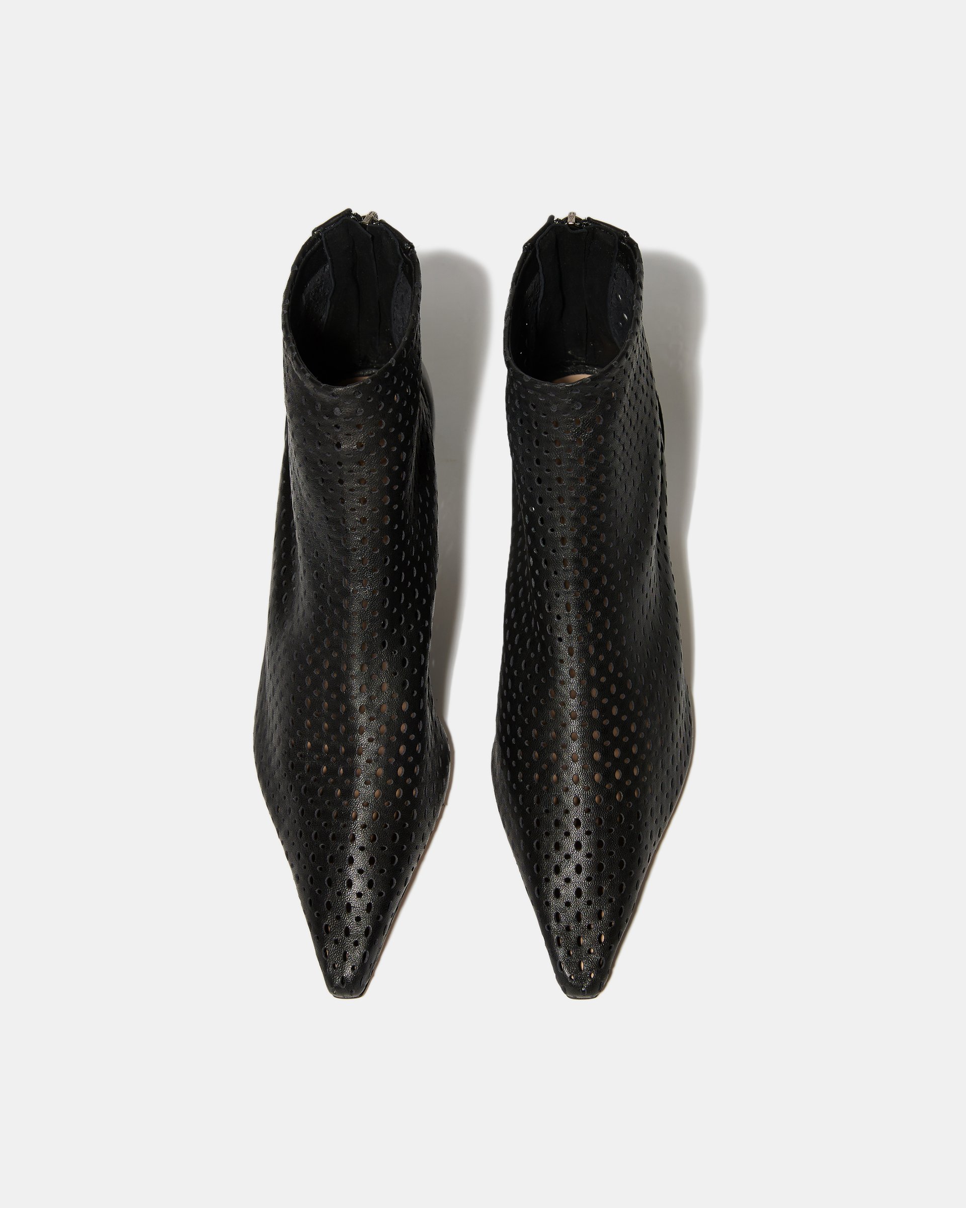 Черные перфорированные ботильоны из натуральной кожи - Image 4 of 5