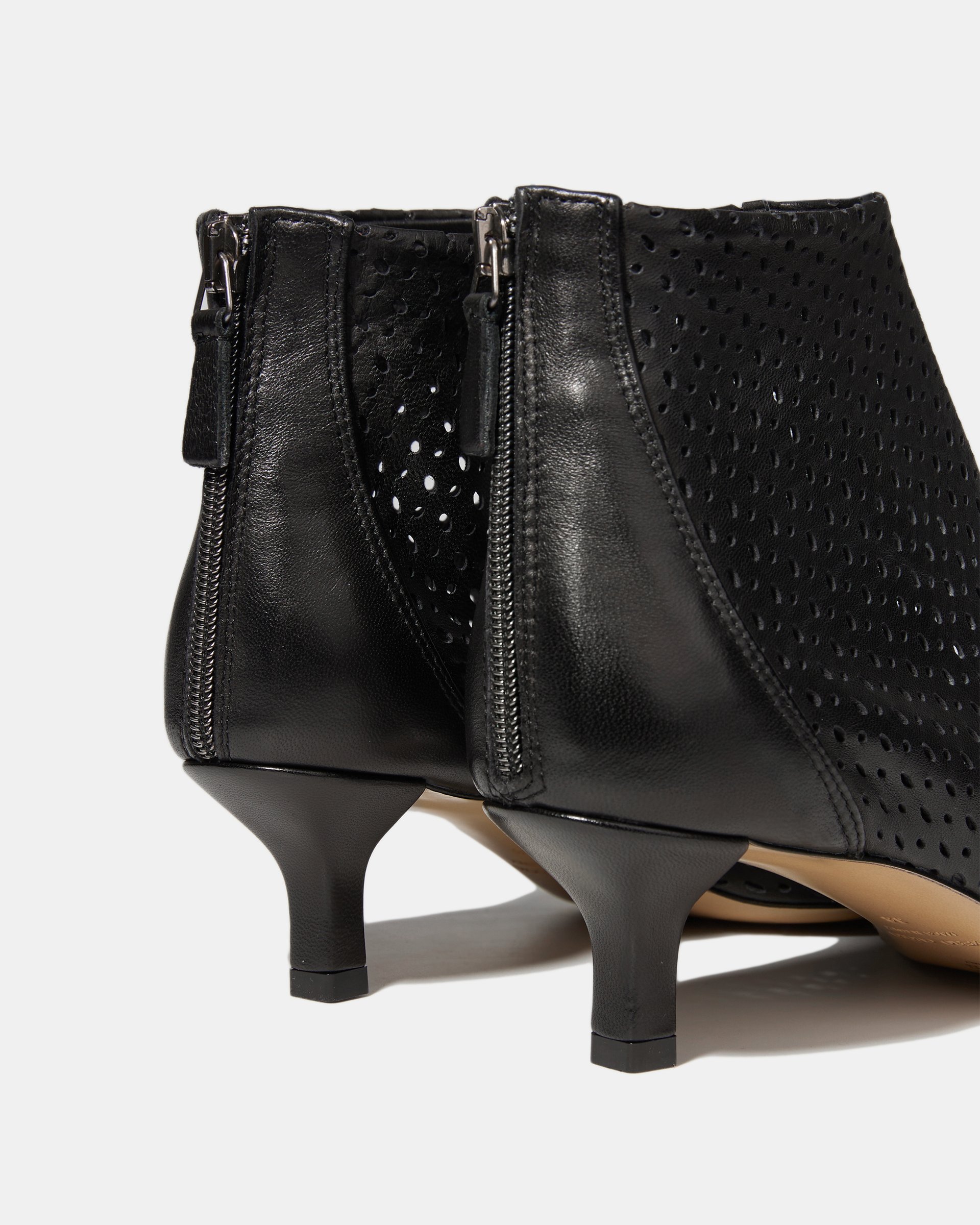 Черные перфорированные ботильоны из натуральной кожи - Image 5 of 5