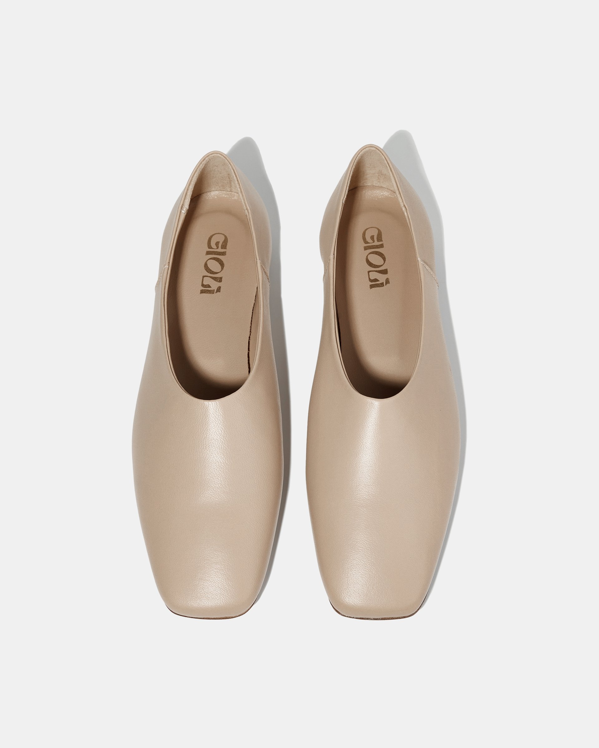 Бежевые балетки из натуральной кожи в минималистичном стиле - Image 4 of 4