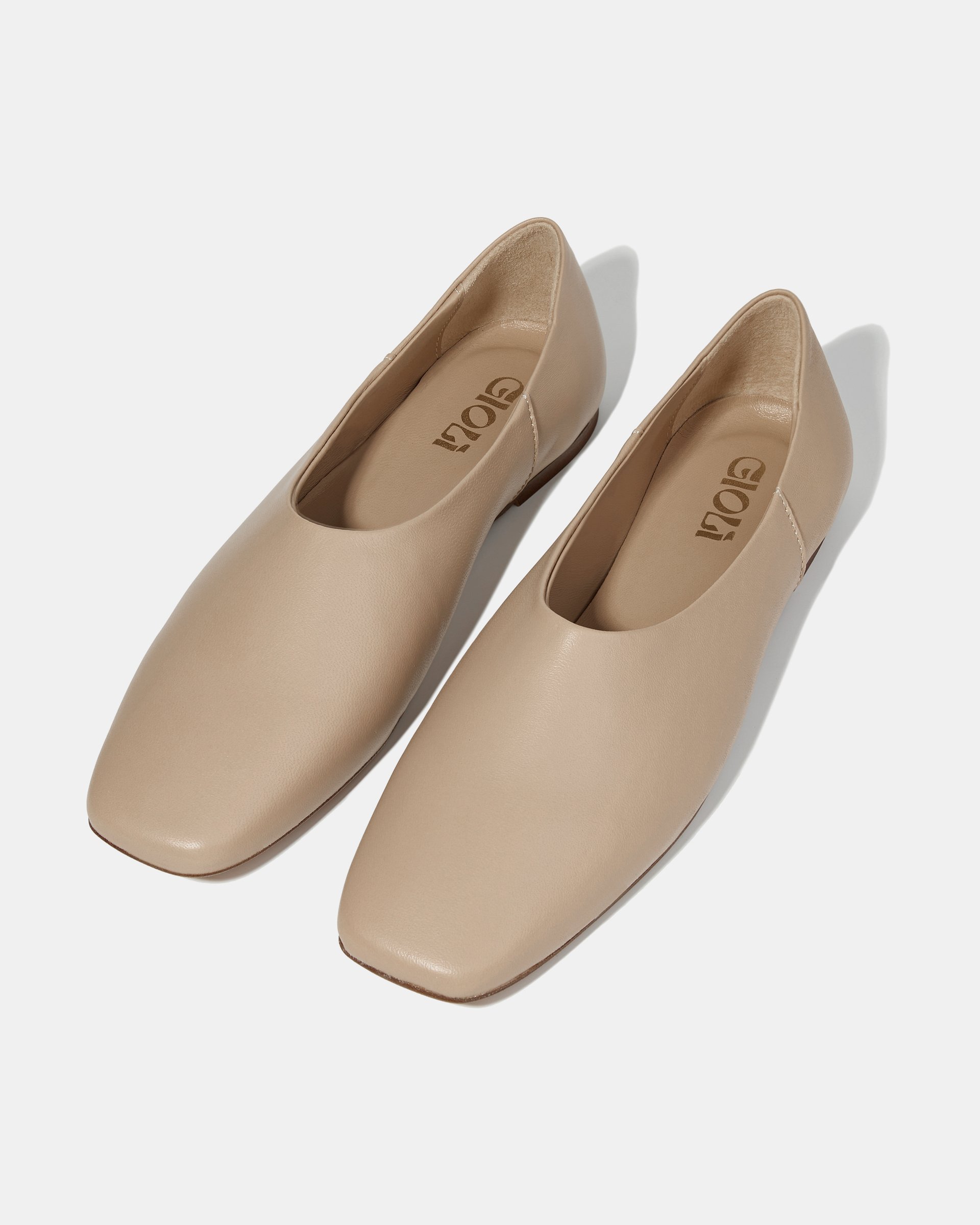 Бежевые балетки из натуральной кожи в минималистичном стиле - Image 2 of 4