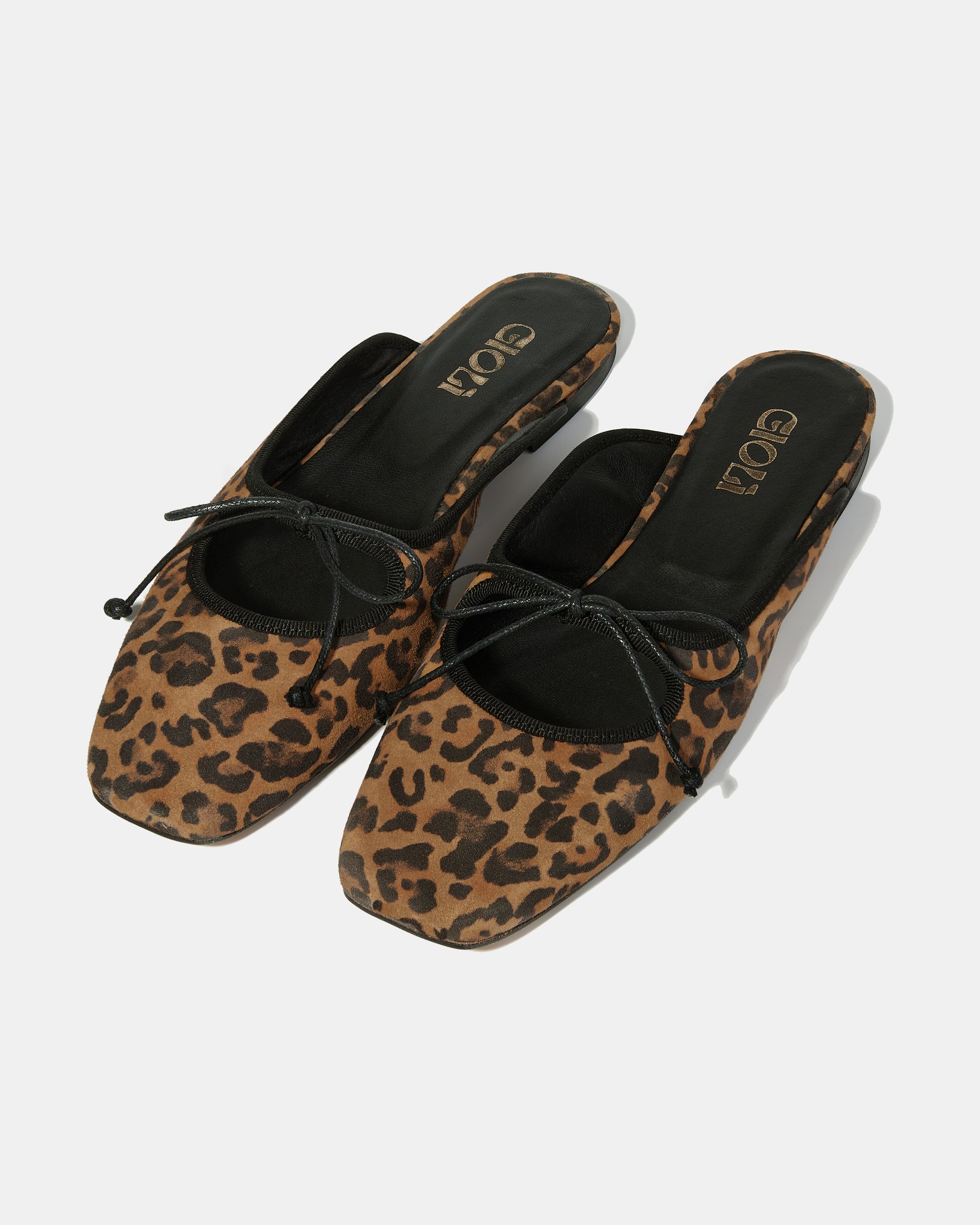 Слиперы-балетки с анималистичным принтом из натуральной замши - Image 3 of 5