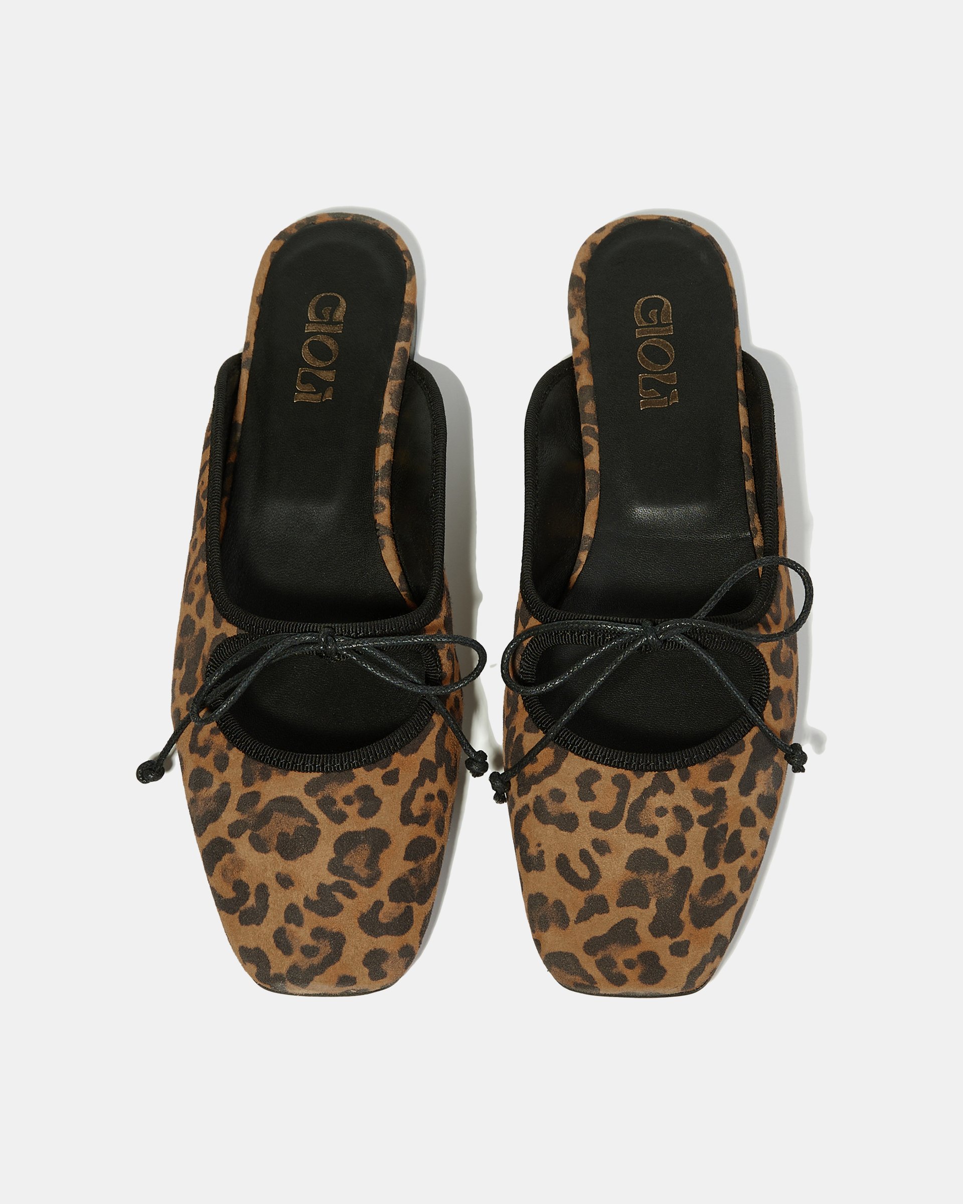Слиперы-балетки с анималистичным принтом из натуральной замши - Image 4 of 5