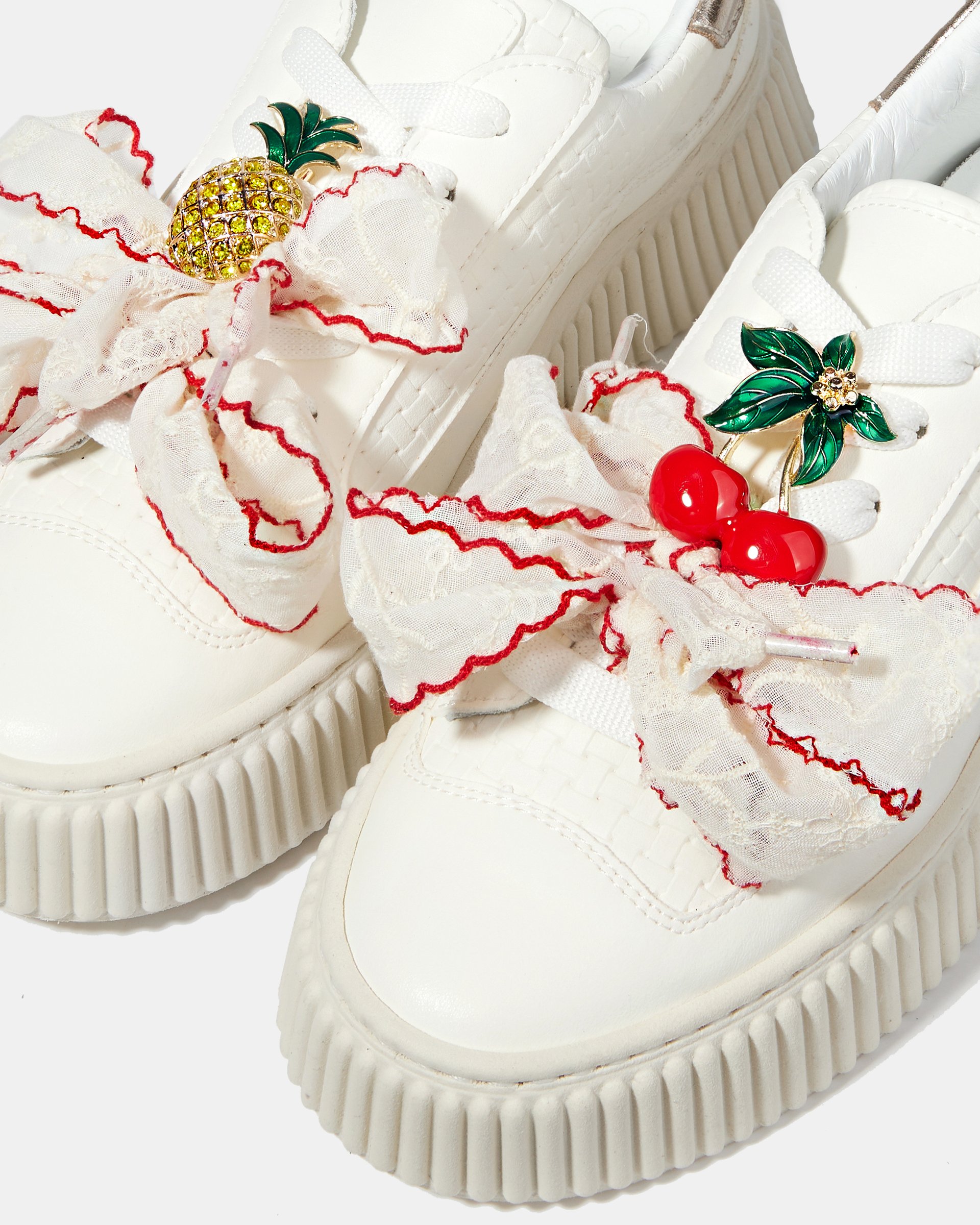 Белые кожаные кеды на платформе - Image 4 of 4