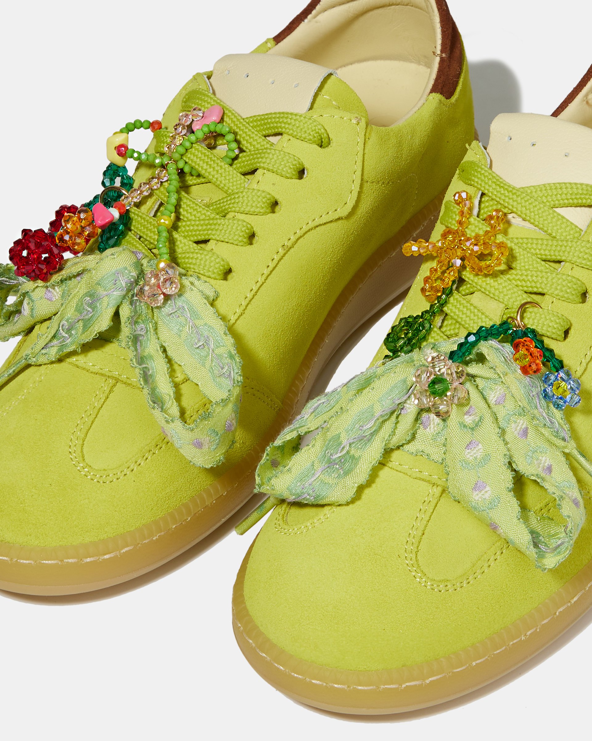 Замшевые кеды лаймого оттенка  - Image 4 of 4