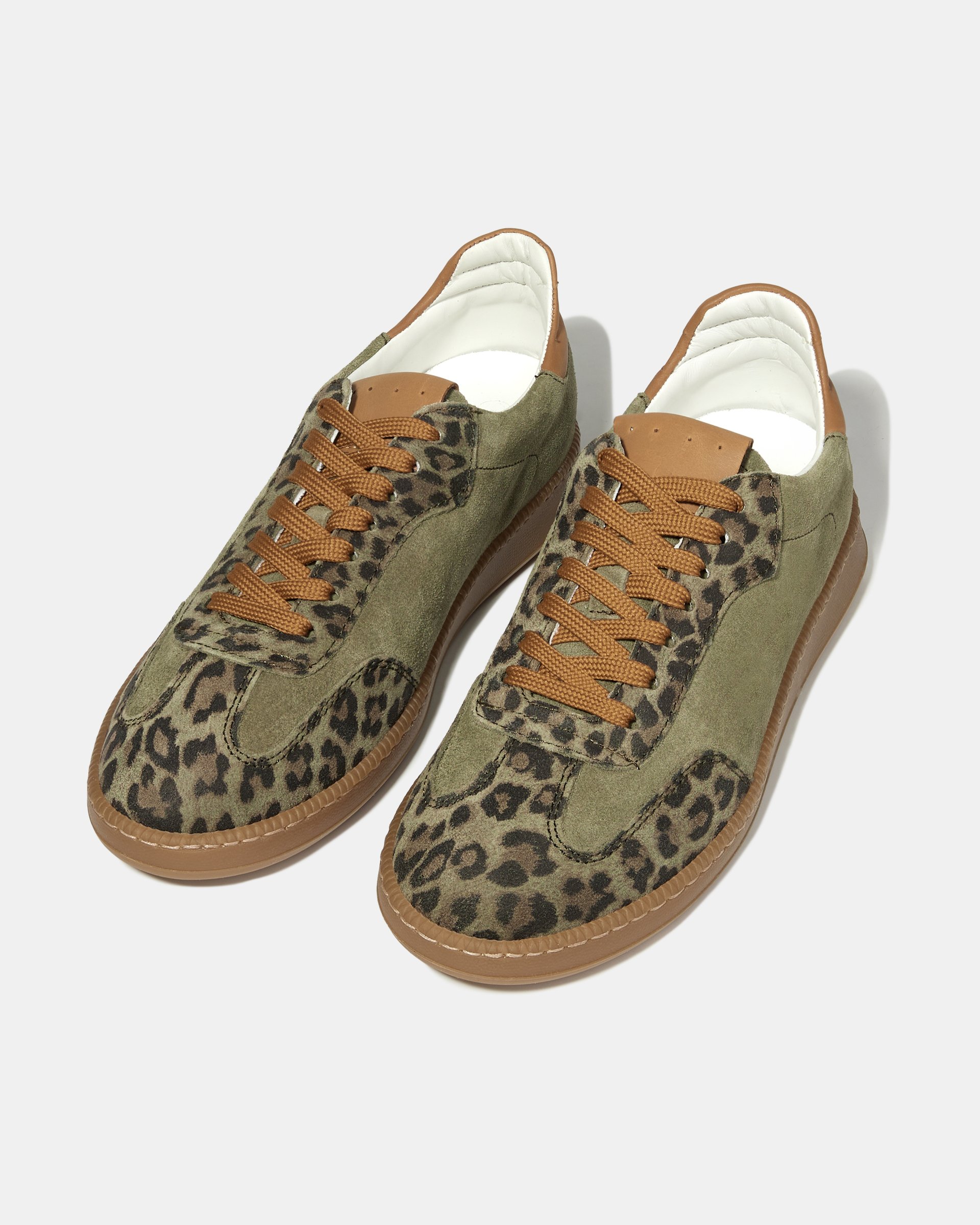 Зеленые кеды с леопардовым принтом из натуральной кожи - Image 3 of 5