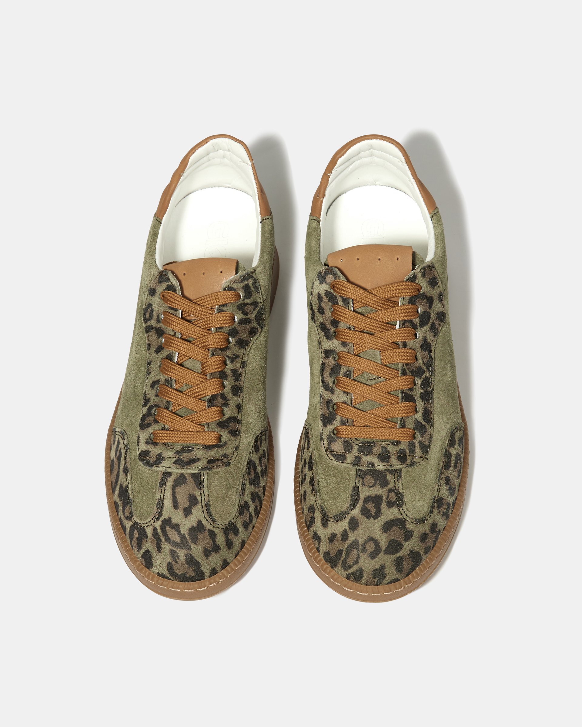Зеленые кеды с леопардовым принтом из натуральной кожи - Image 4 of 5
