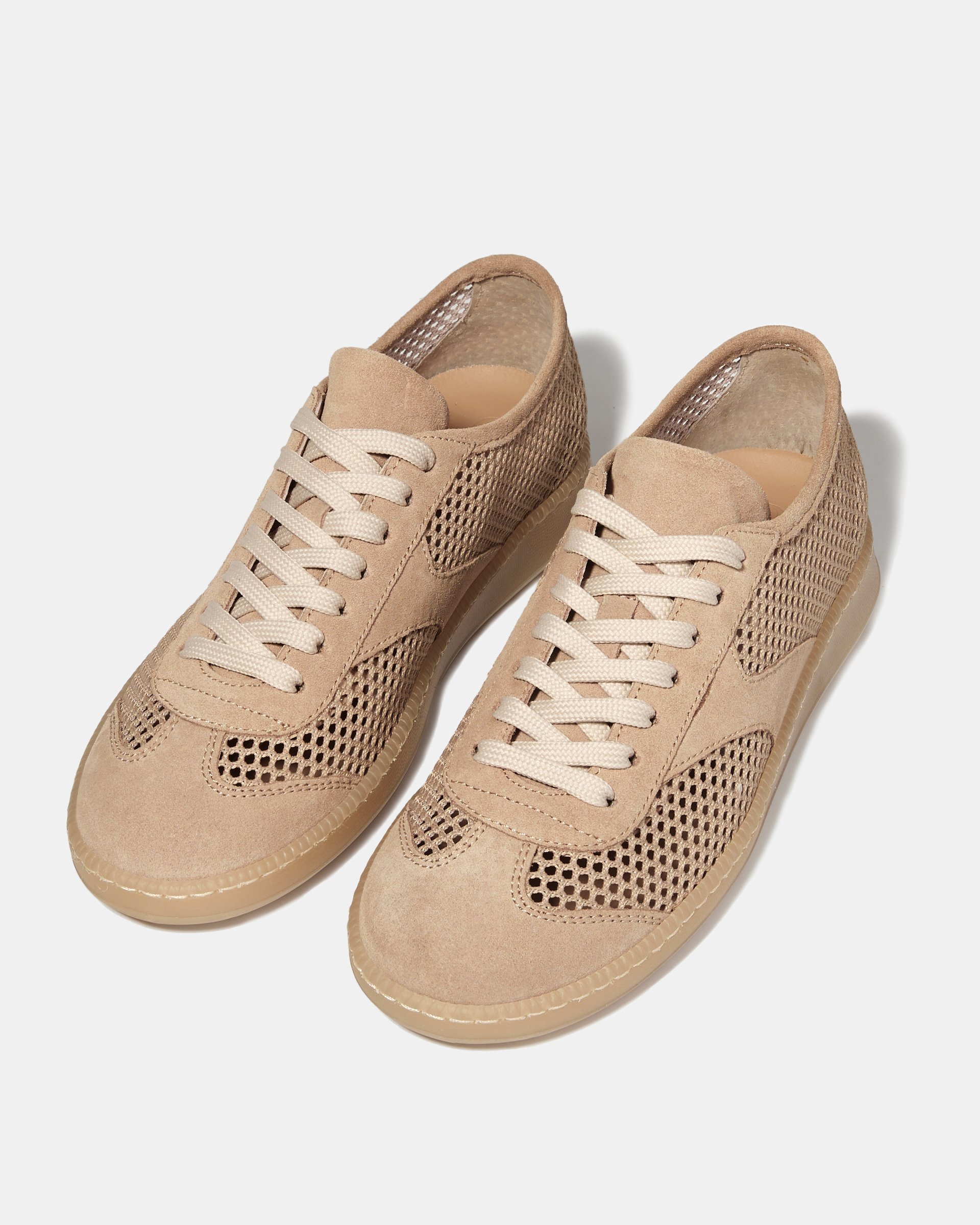 Бежевые кеды из замши и сетчатого текстиля - Image 4 of 5