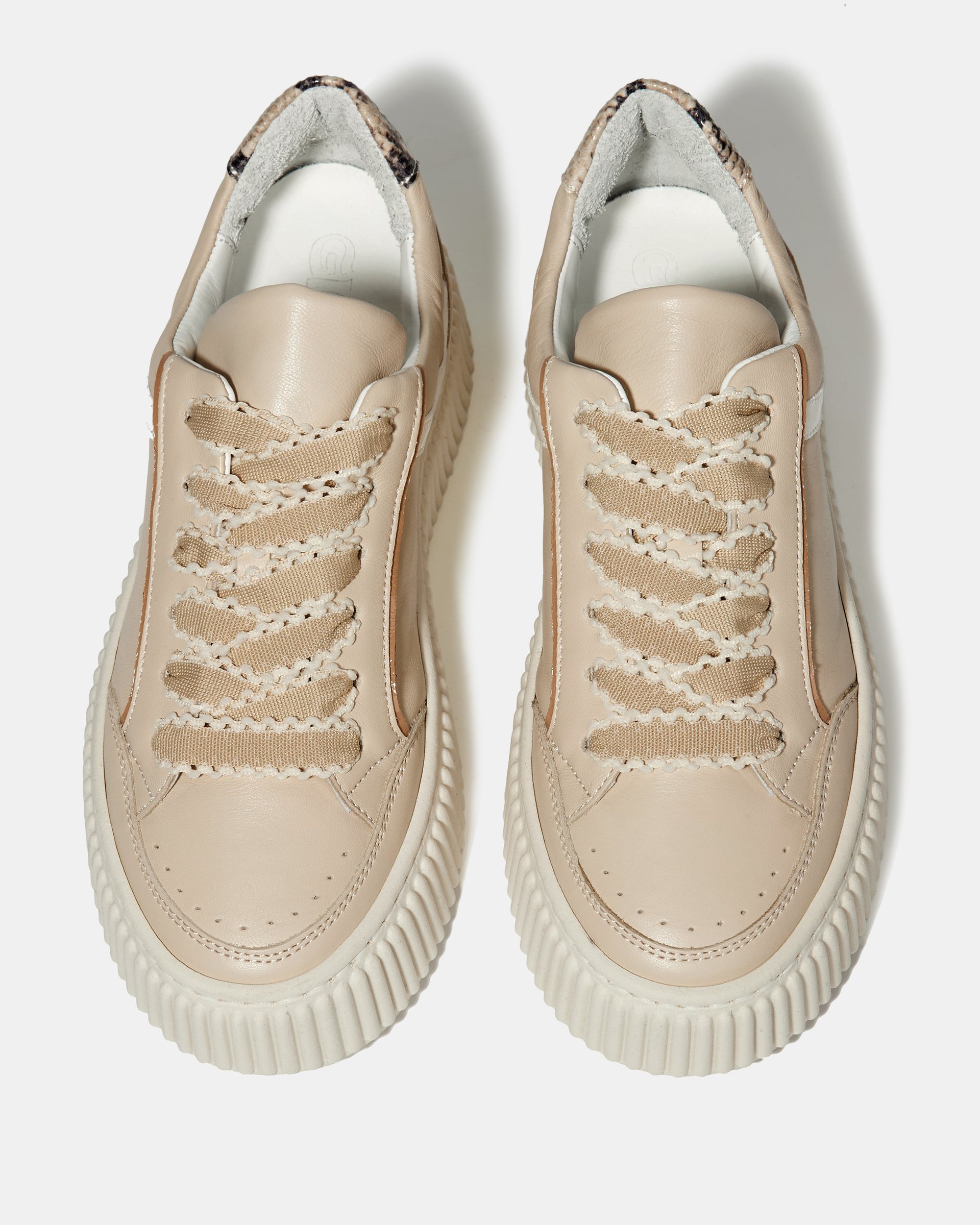 Бежевые кожаные кеды  - Image 4 of 5