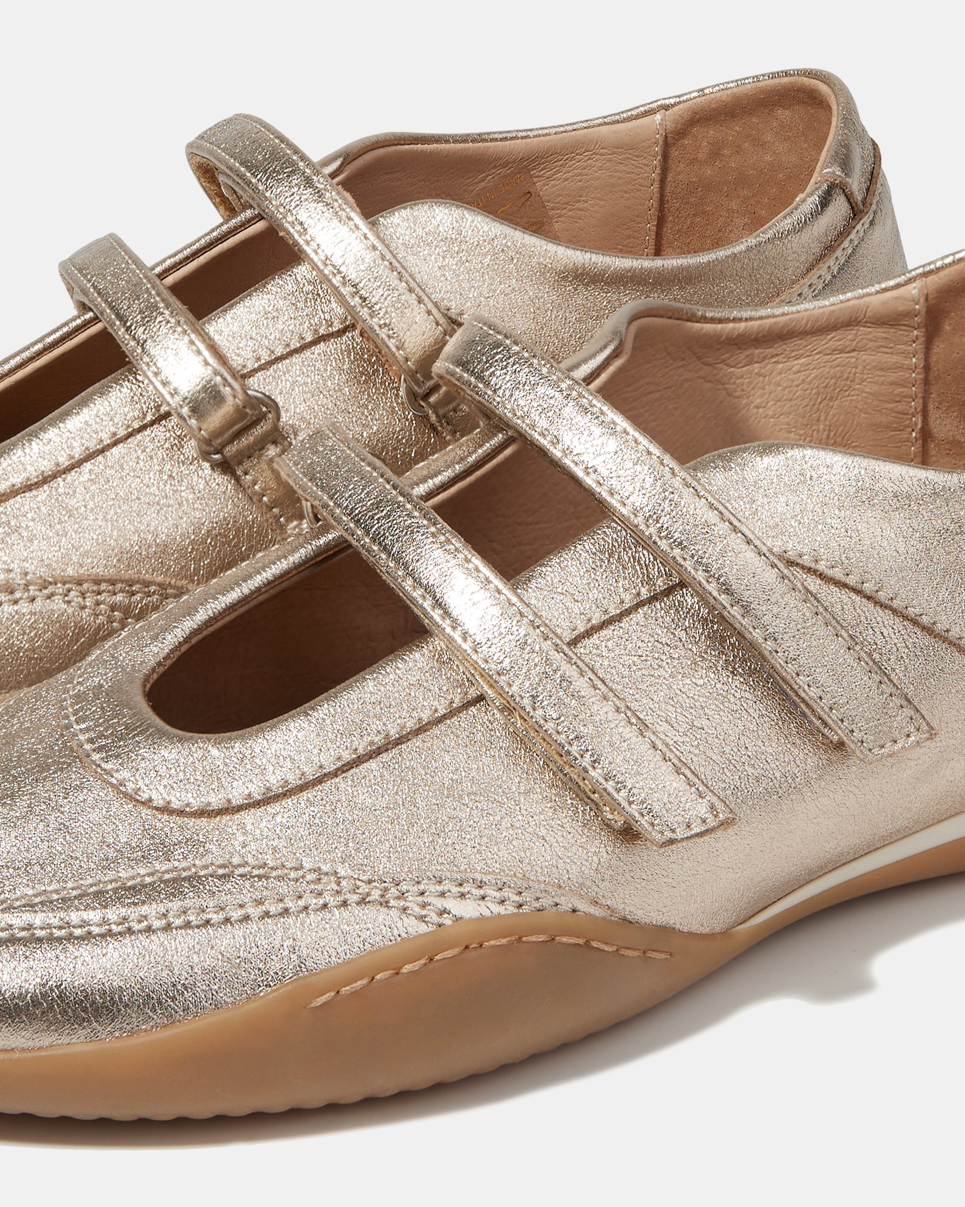 Золотые кеды-балетки из натуральной кожи - Image 4 of 4