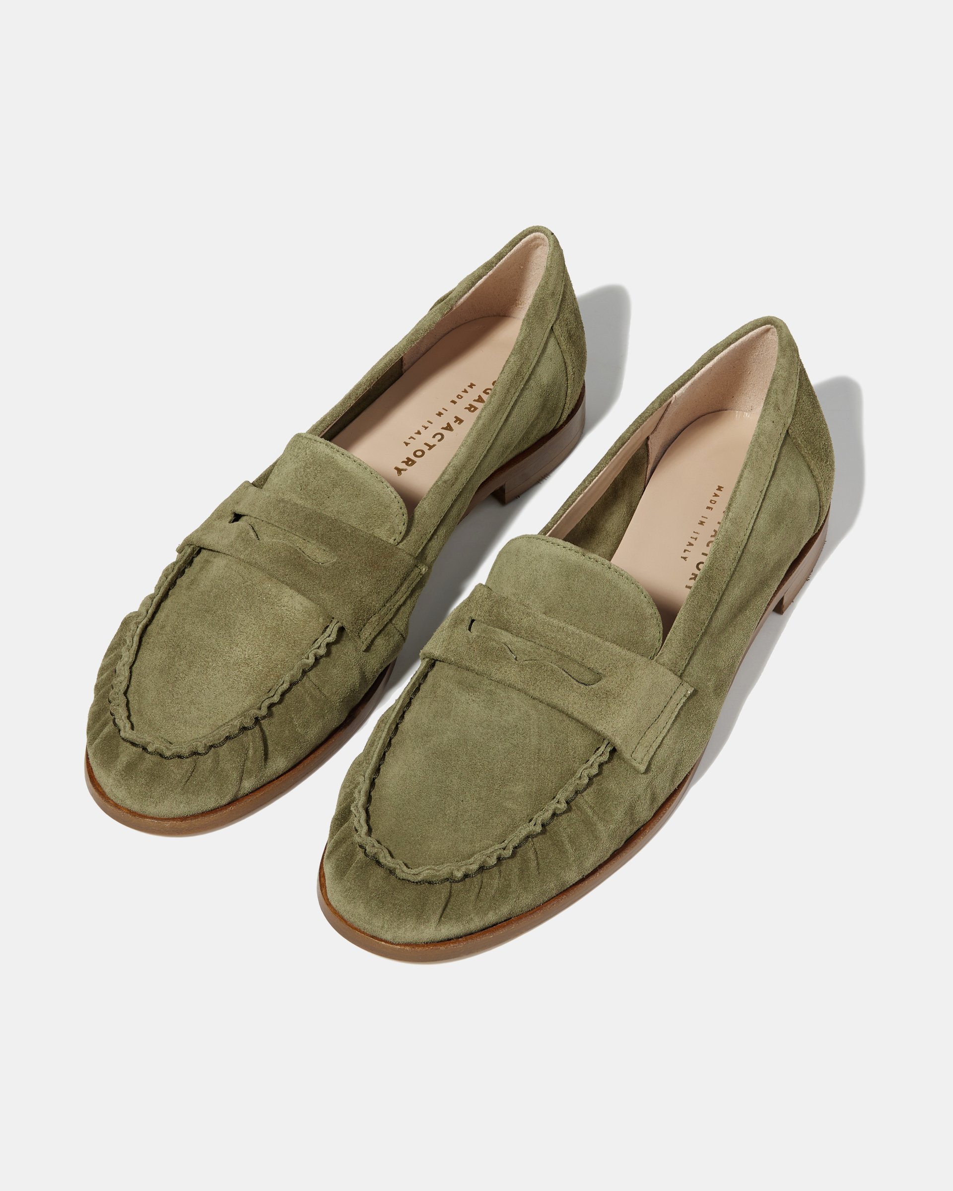 Зеленые замшевые лоферы  - Image 3 of 5