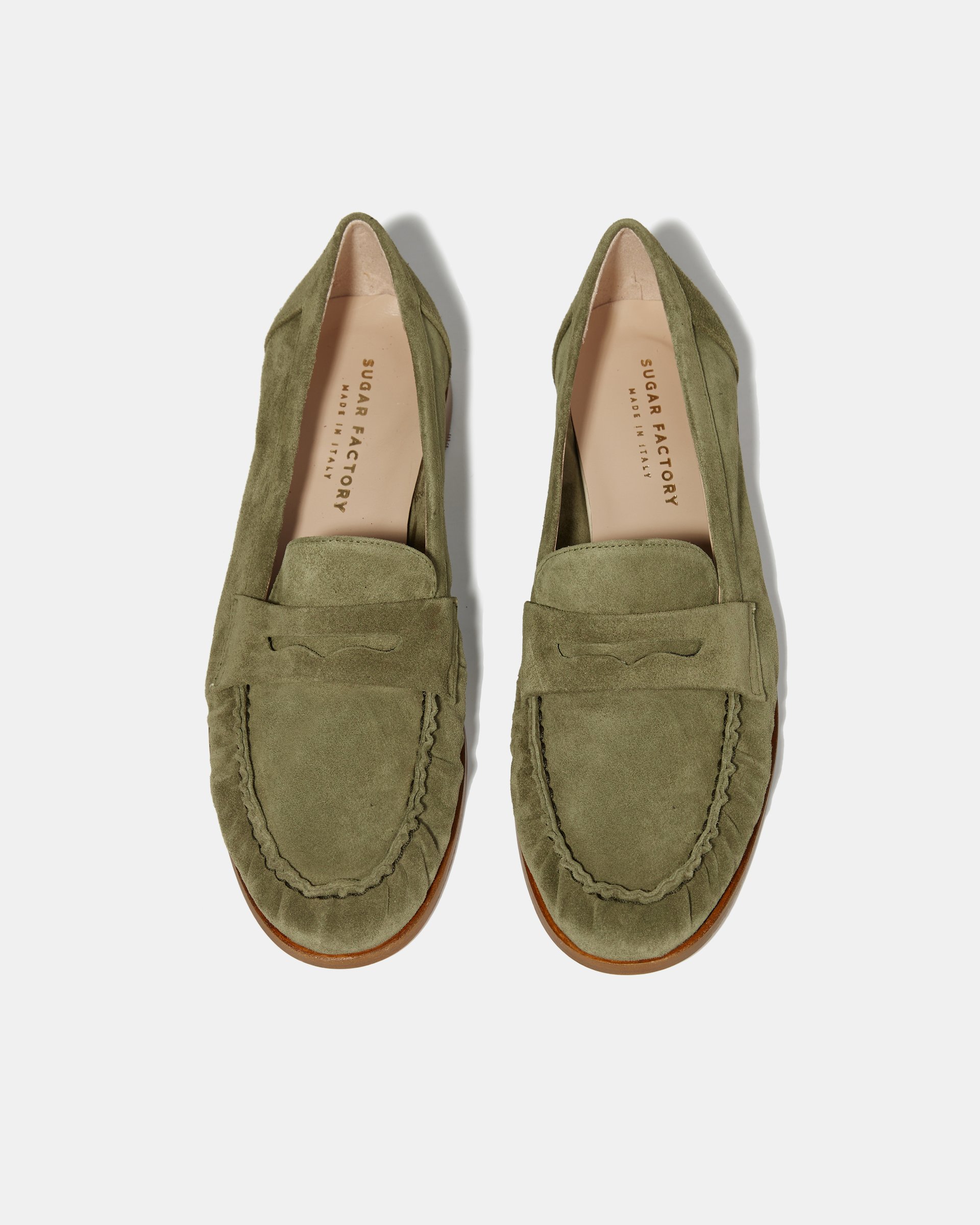 Зеленые замшевые лоферы  - Image 4 of 5