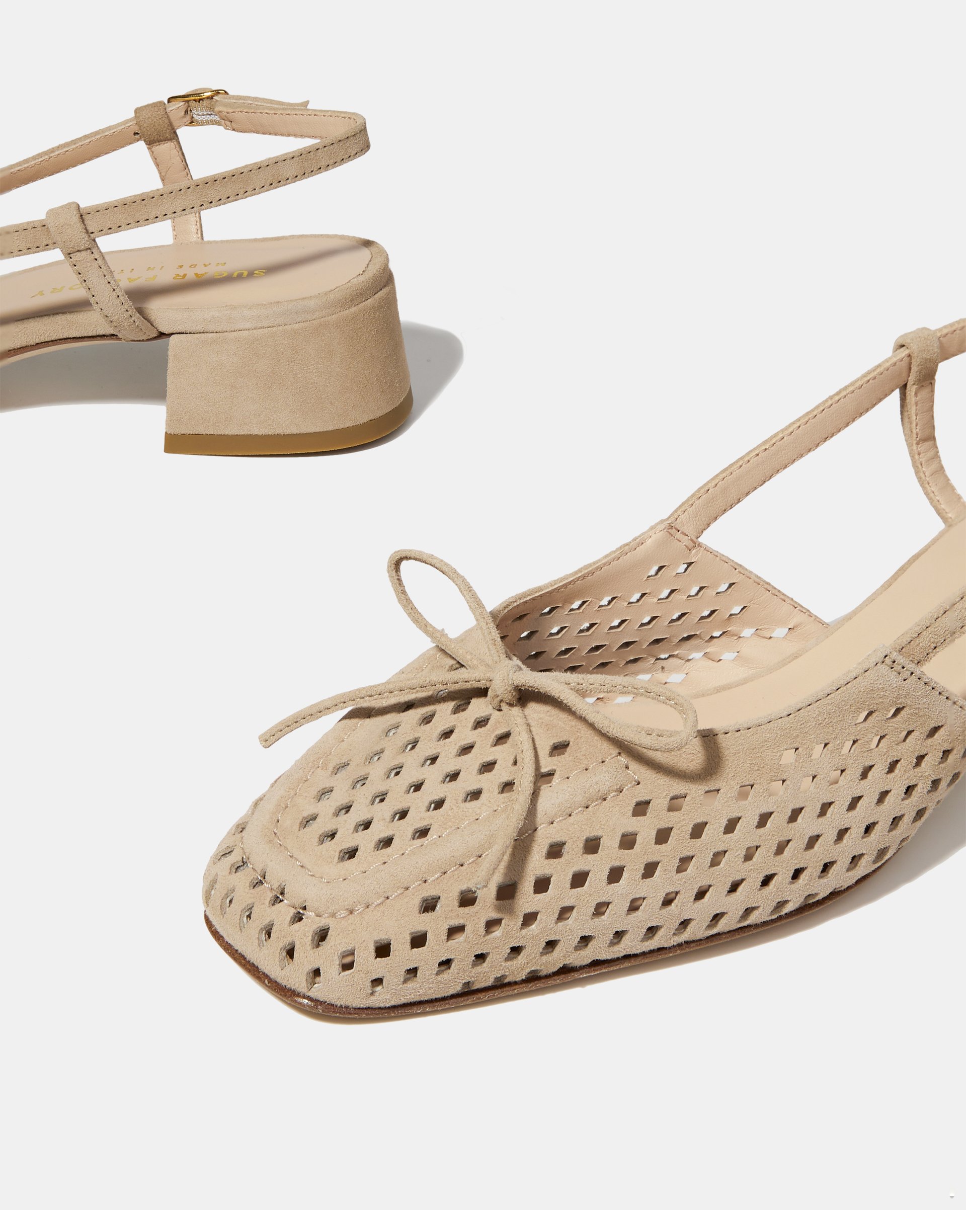 Бежевые замшевые туфли  - Image 4 of 4