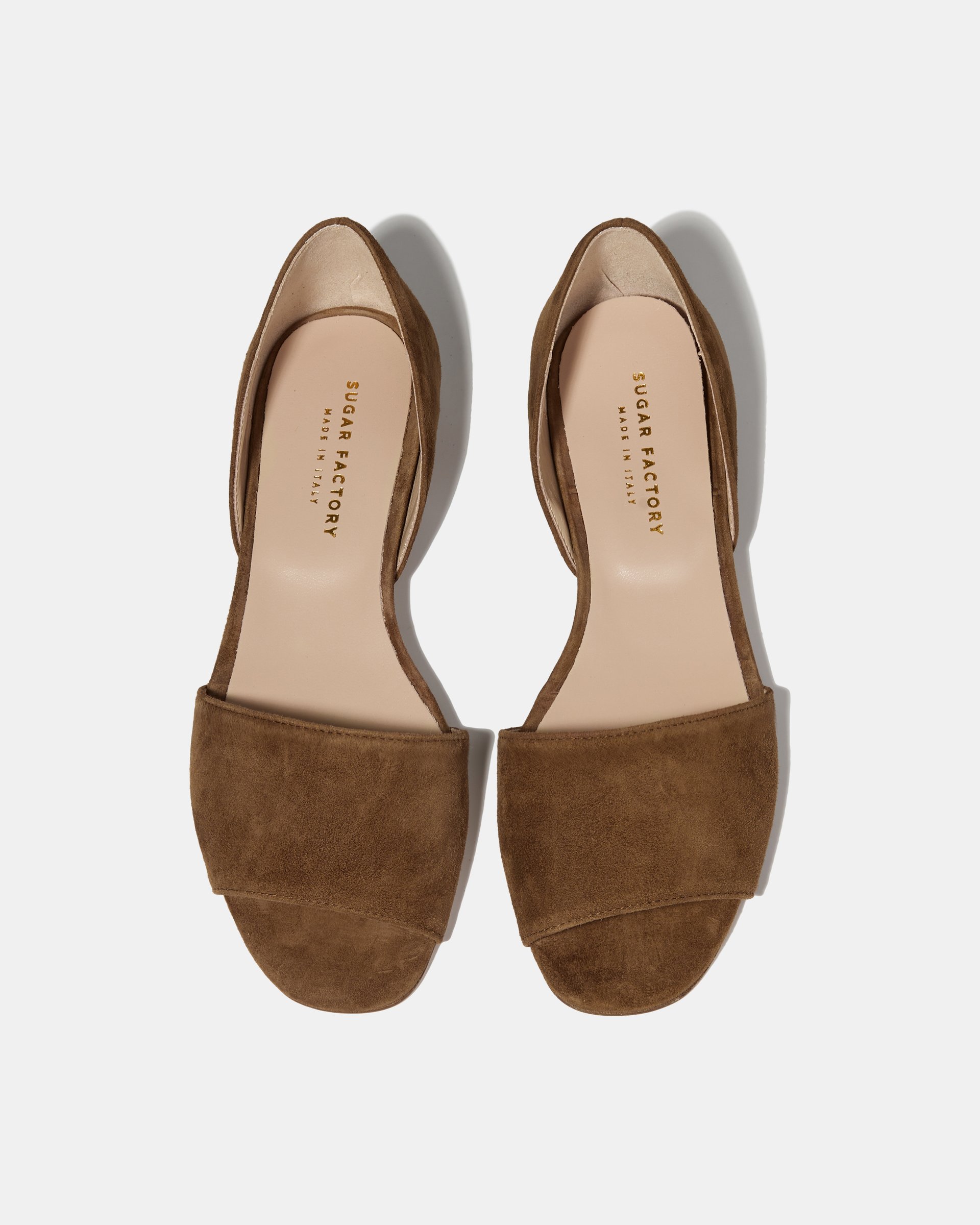 Коричневые замшевые туфли-орсеи с открытым носом - Image 4 of 5