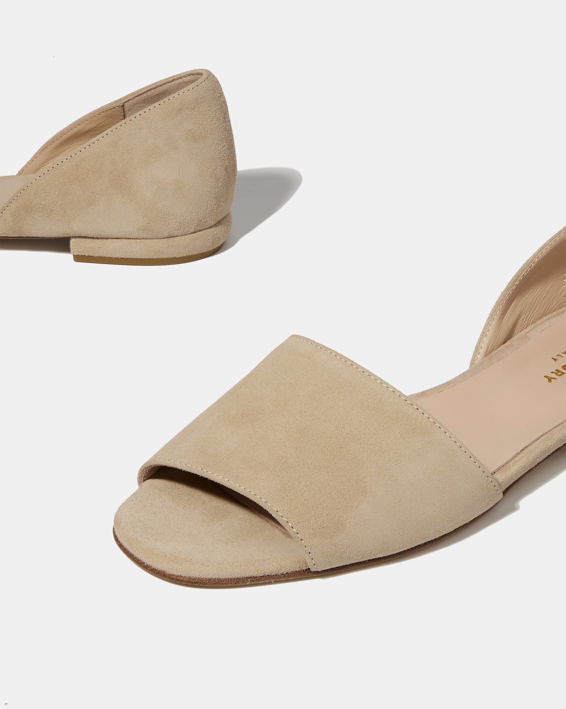 Бежевые замшевые туфли с открытым носом в стиле д'орсе - Image 4 of 4