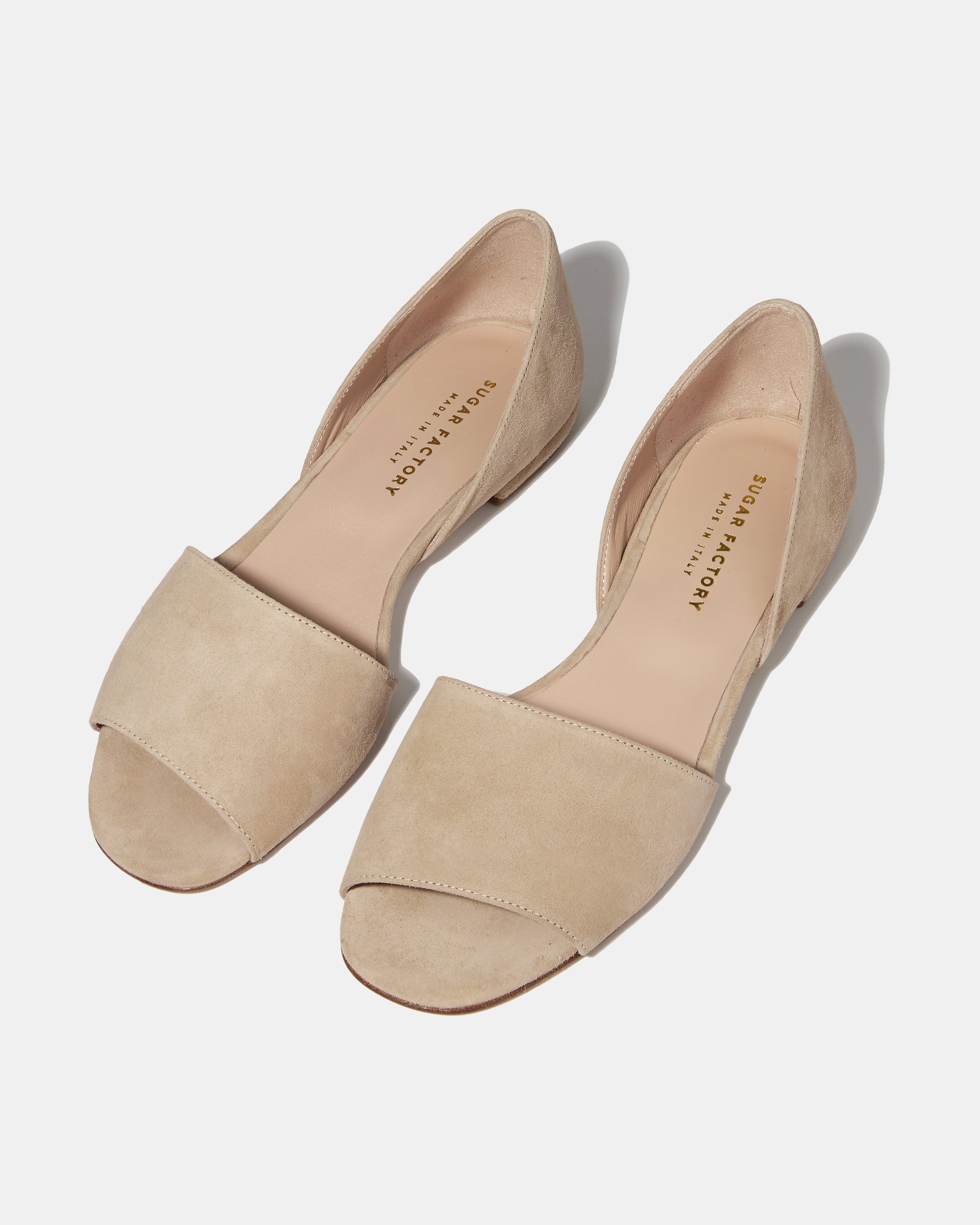 Бежевые замшевые туфли с открытым носом в стиле д'орсе - Image 2 of 4