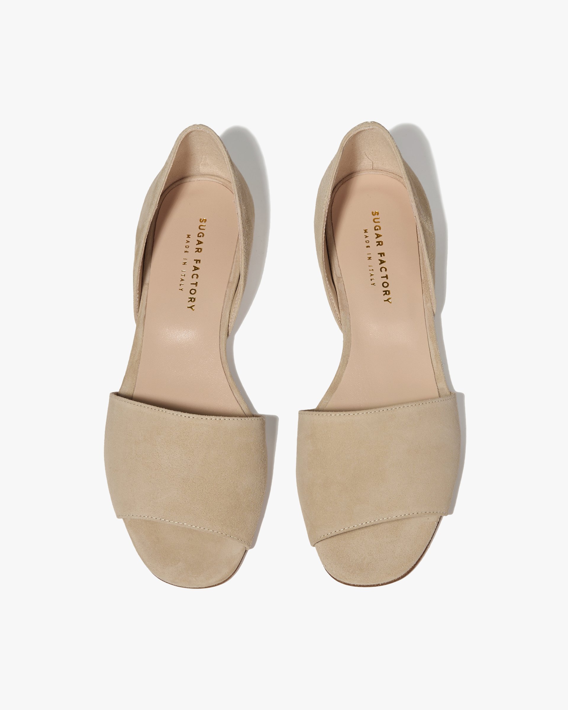 Бежевые замшевые туфли с открытым носом в стиле д'орсе - Image 3 of 4