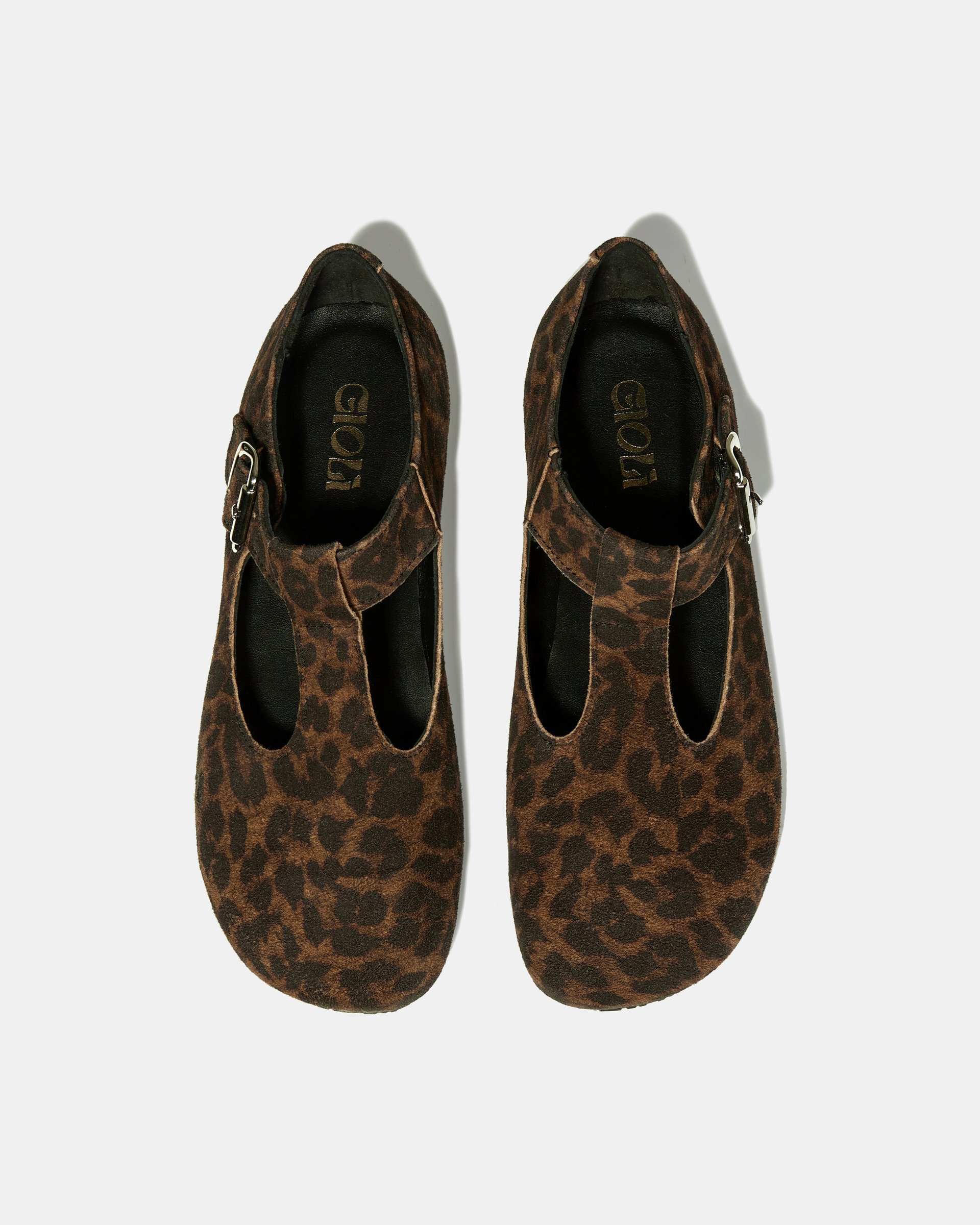 Туфли-балетки с анималистичным принтом из замши - Image 4 of 5