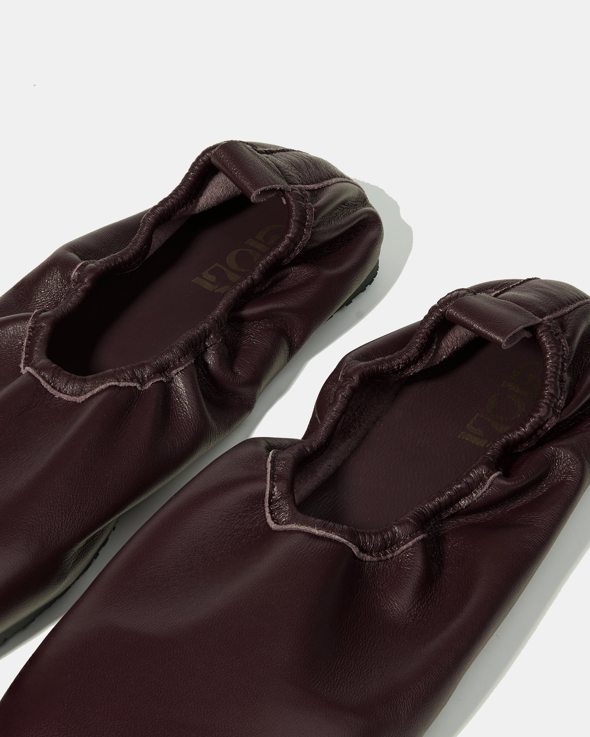 Бордовые балетки из натуральной кожи - Image 4 of 4