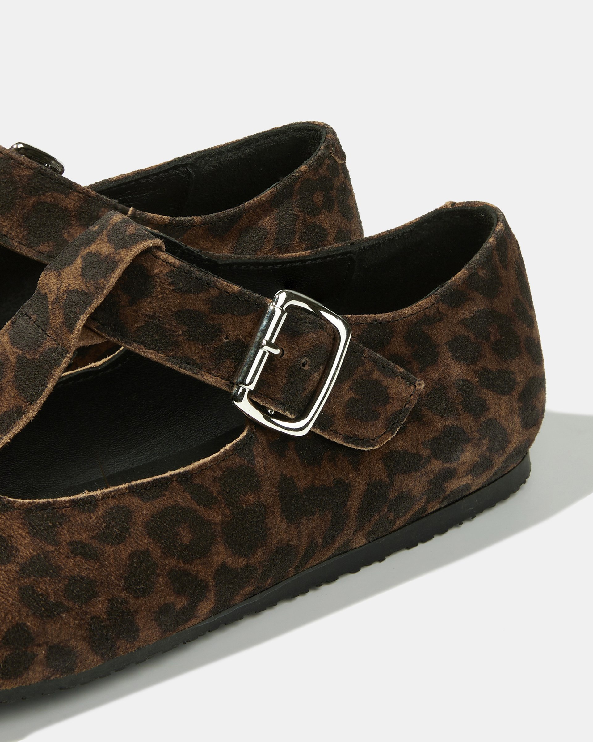 Туфли-балетки с анималистичным принтом из замши - Image 5 of 5