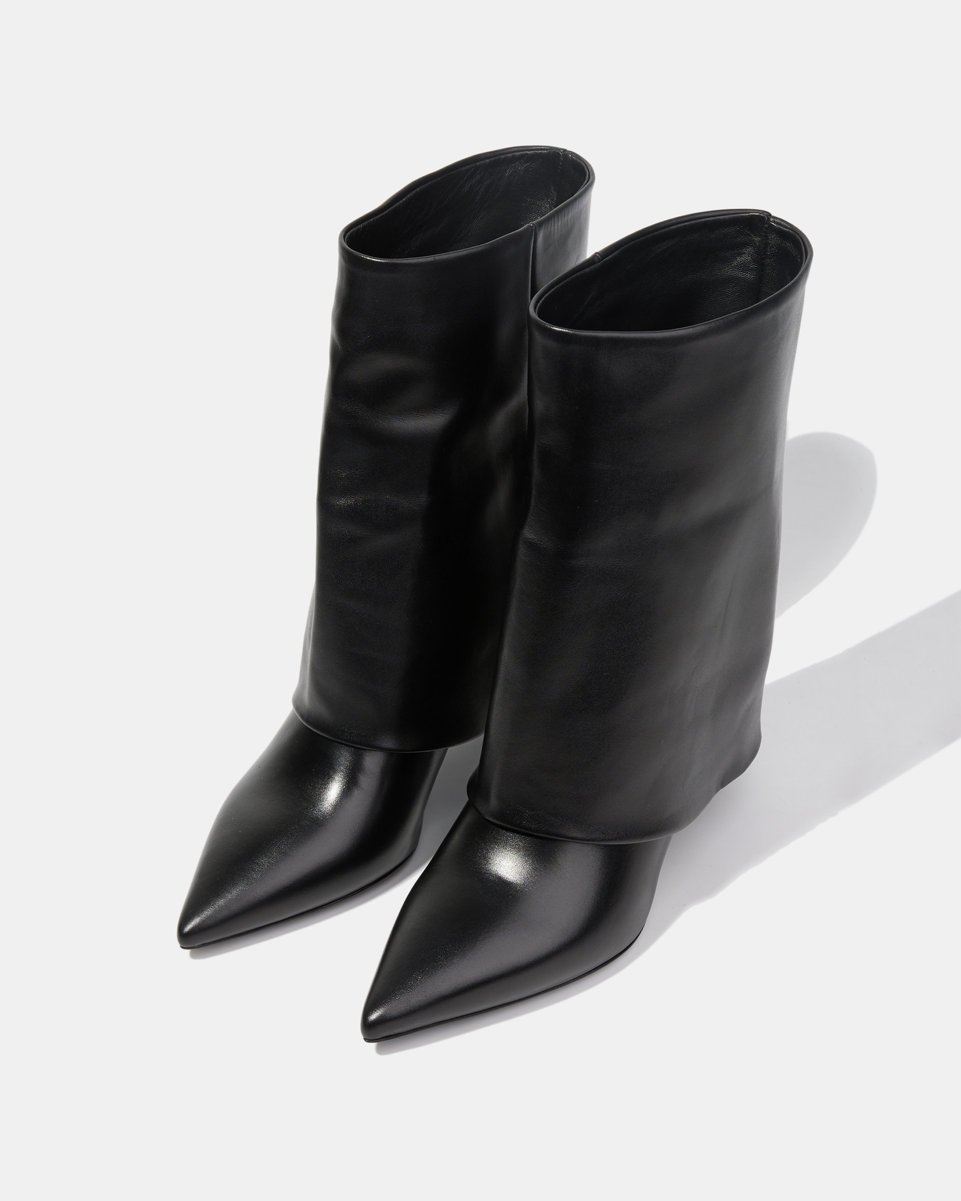 Черные натуральные кожаные полусапоги  - Image 2 of 4