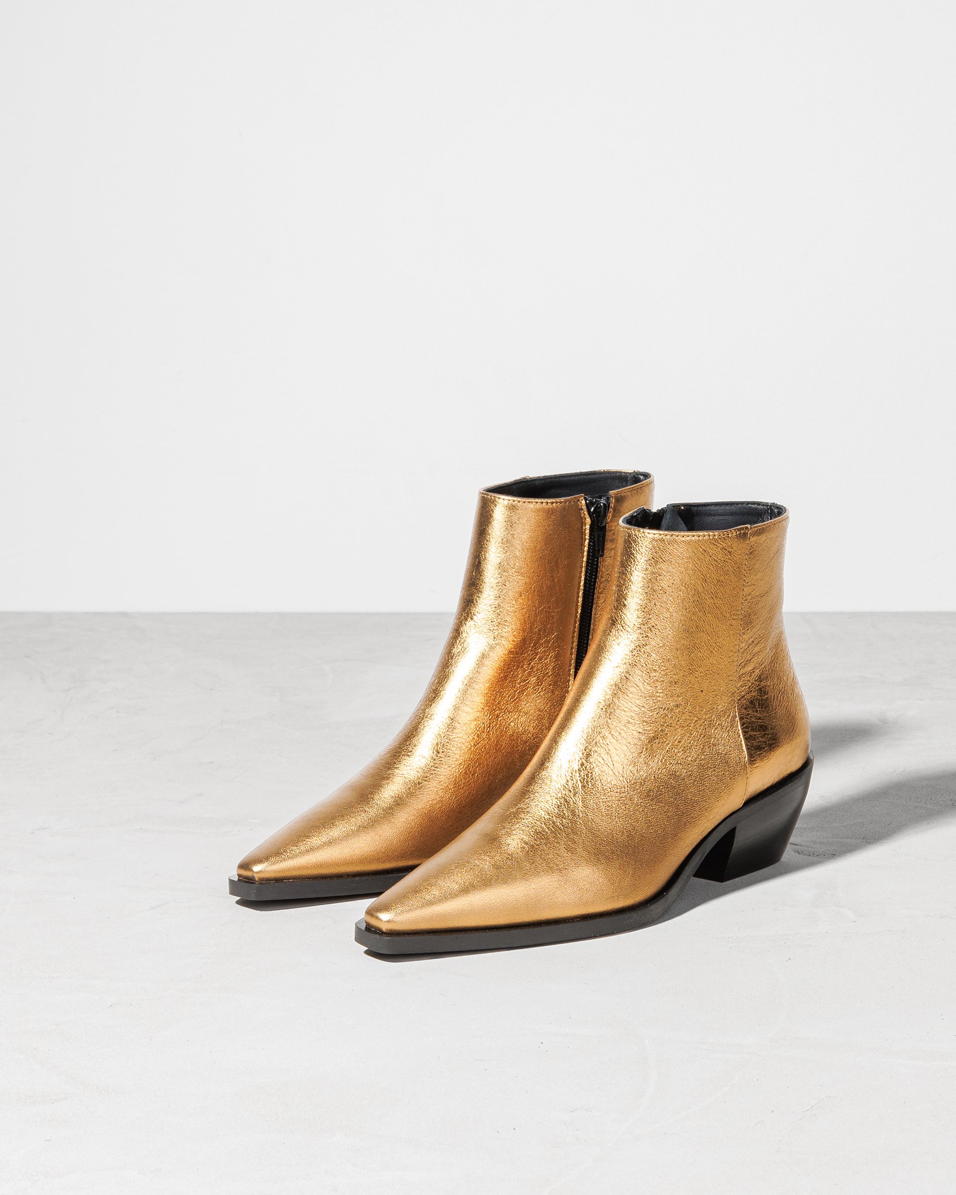 Золотые ботинки из натуральной кожи - Image 3 of 5