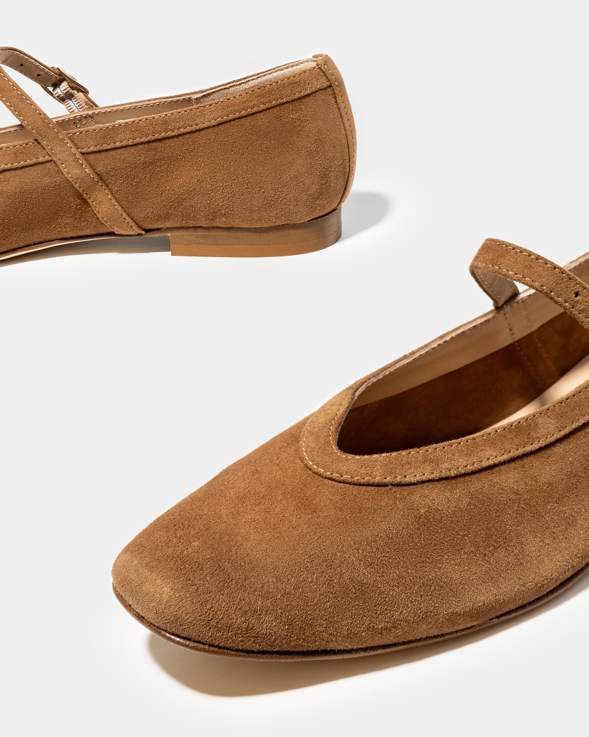 Коричневые замшевые балетки - Image 4 of 4