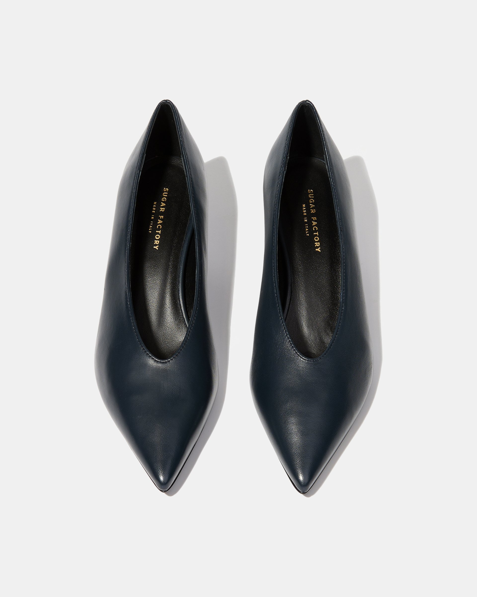 Темно-синие кожаные туфли на каблуке - Image 3 of 5