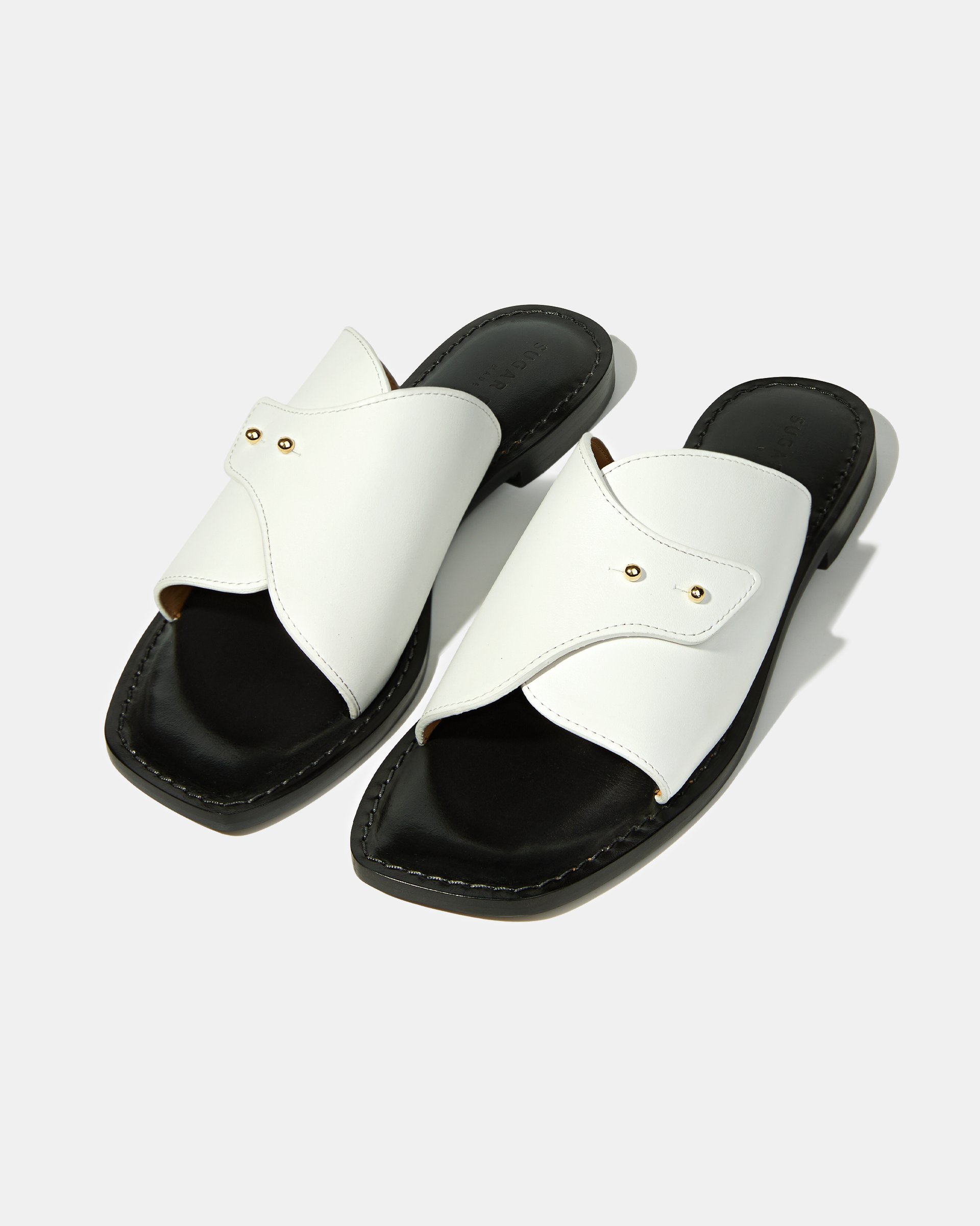 Белые кожаные шлепанцы - Image 2 of 4