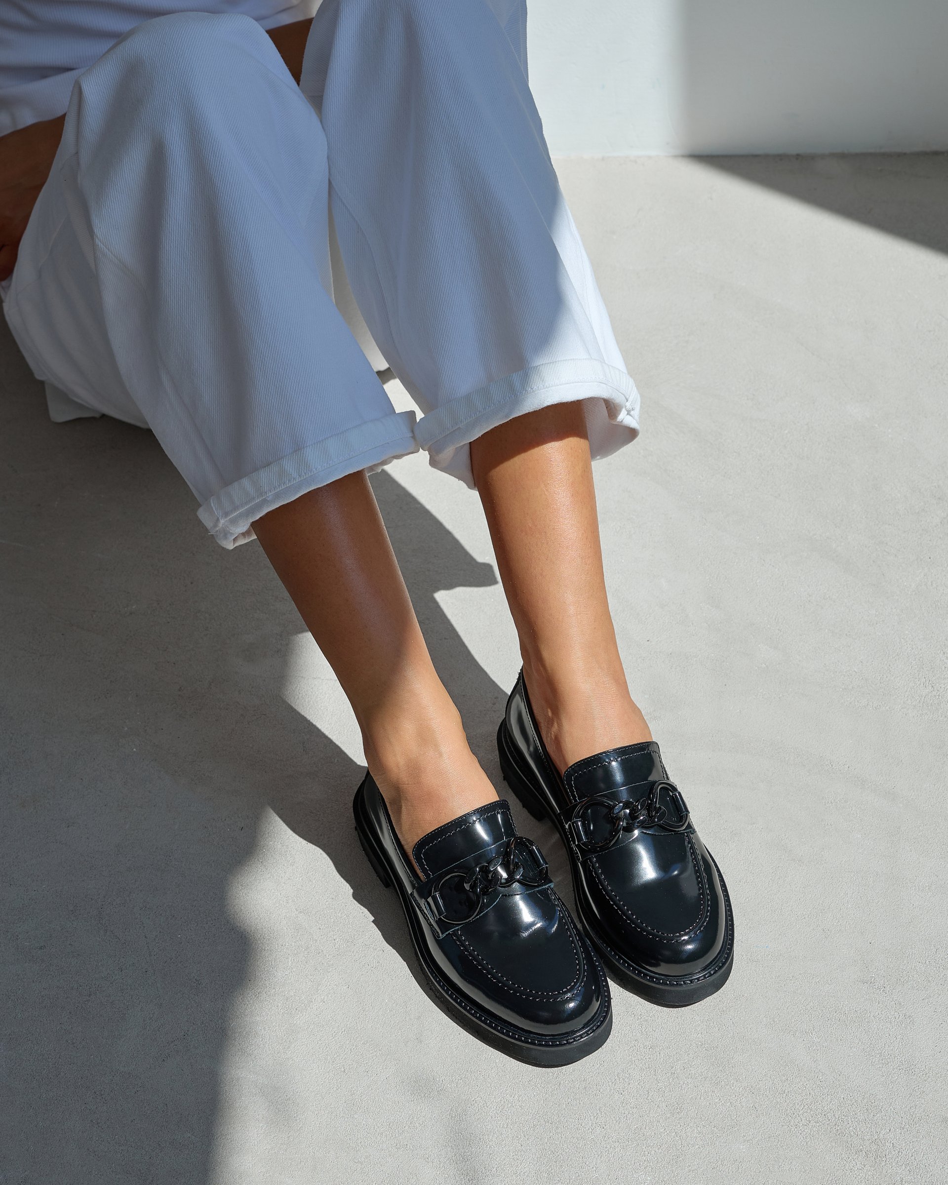 Черные кожаные туфли-лоферы - Image 6 of 7