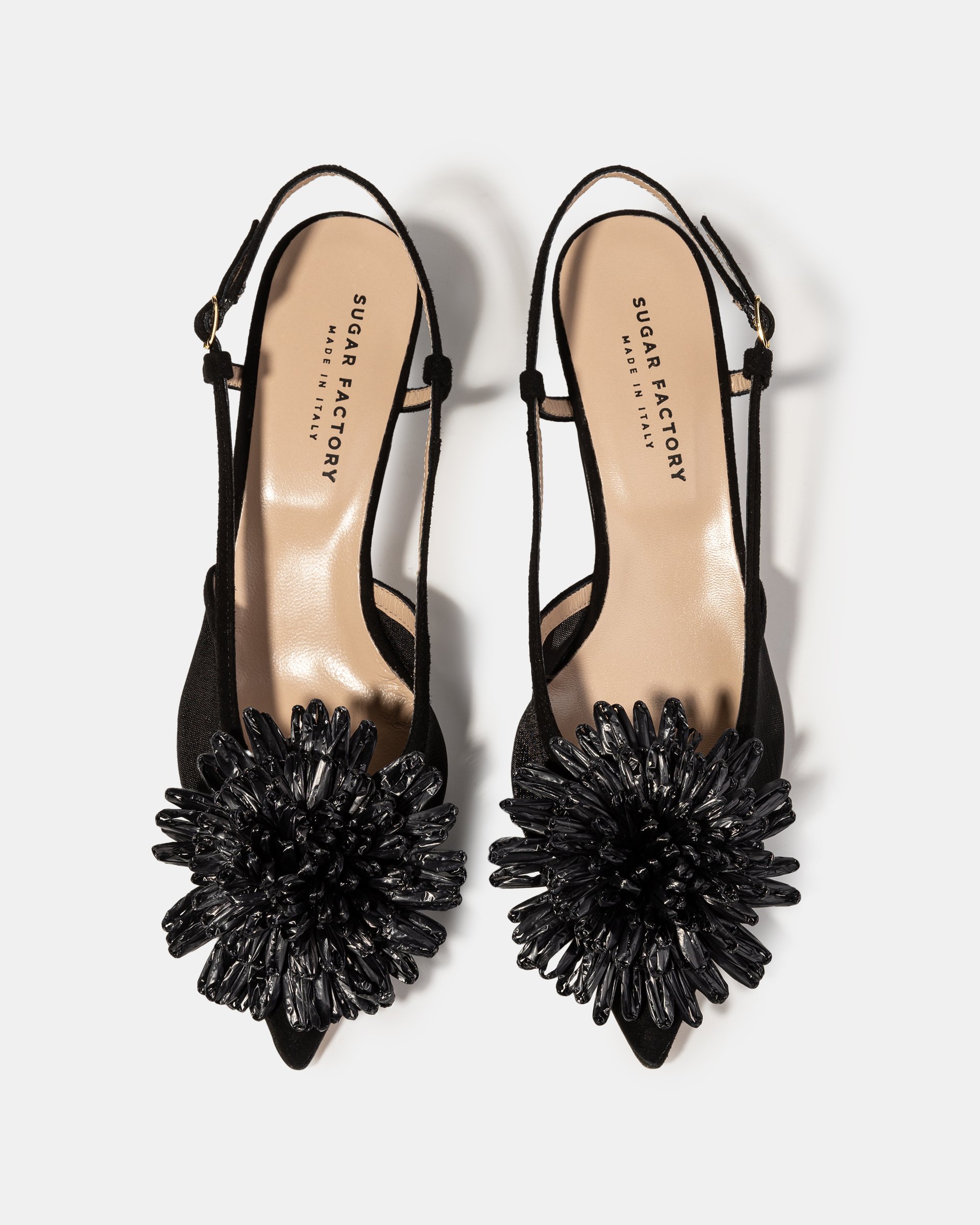 Черные замшевые туфли с цветком - Image 3 of 5