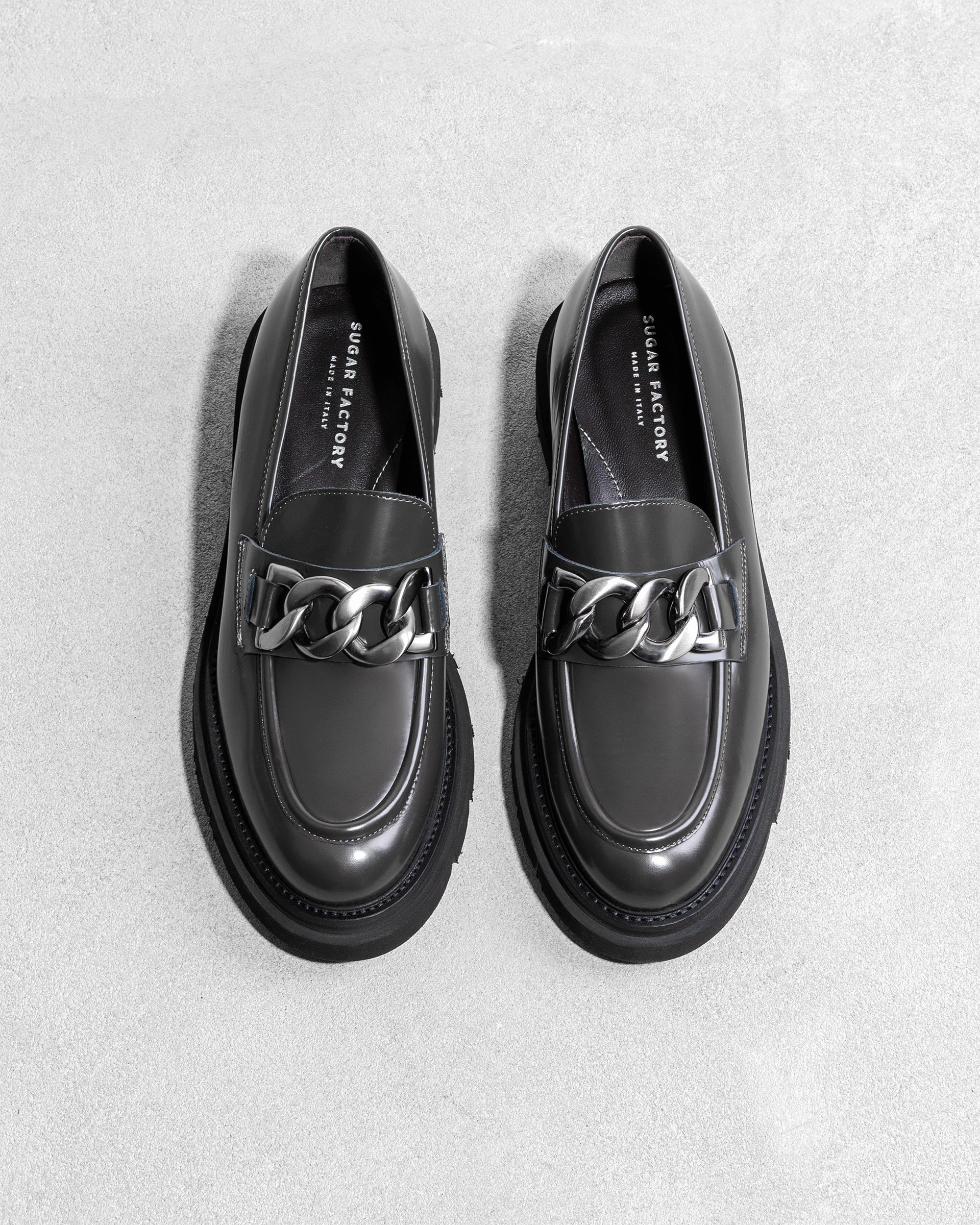 Серые кожаные лоферы классического стиля - Image 2 of 6