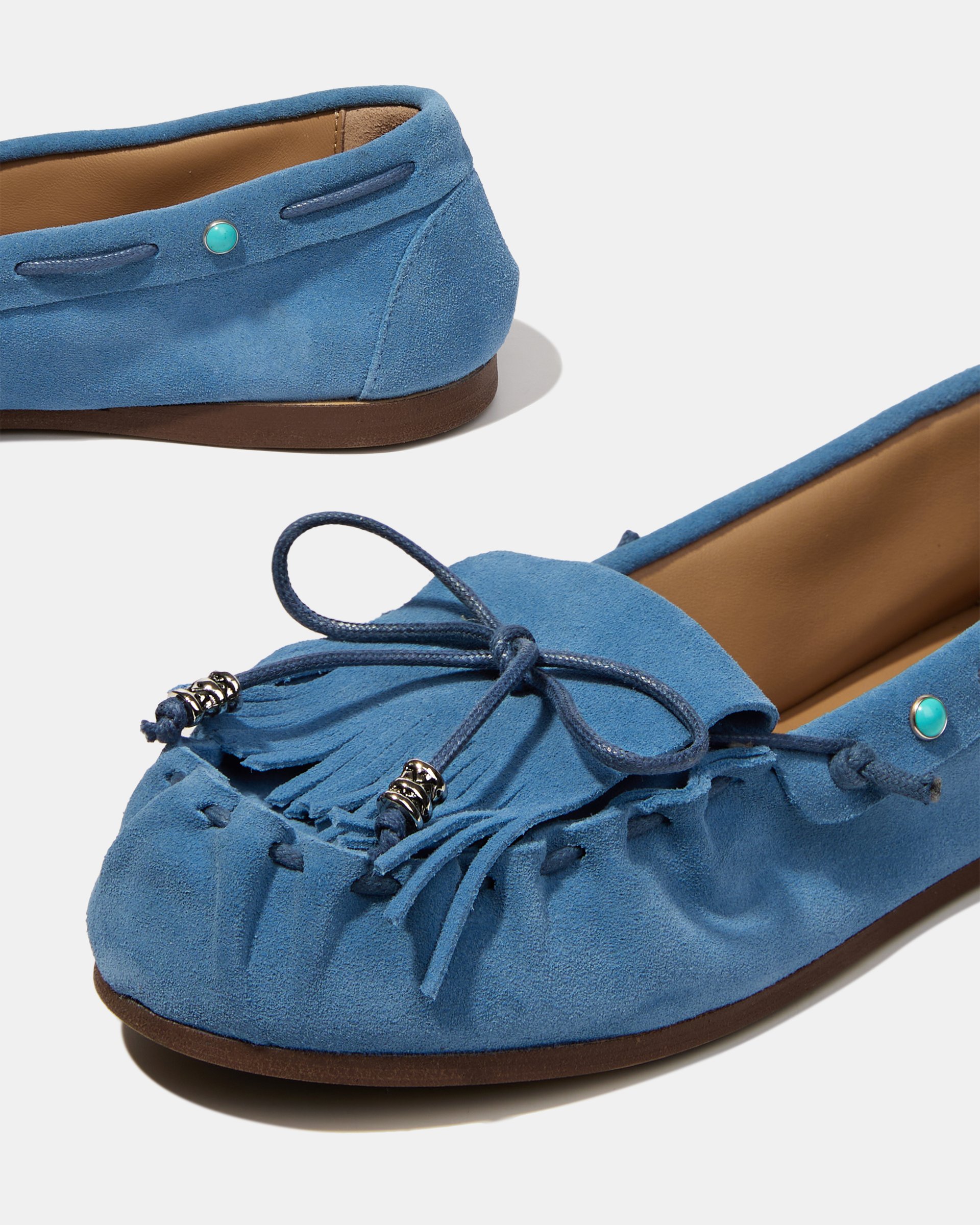 Синие замшевые мокасины с бантиком - Image 4 of 4
