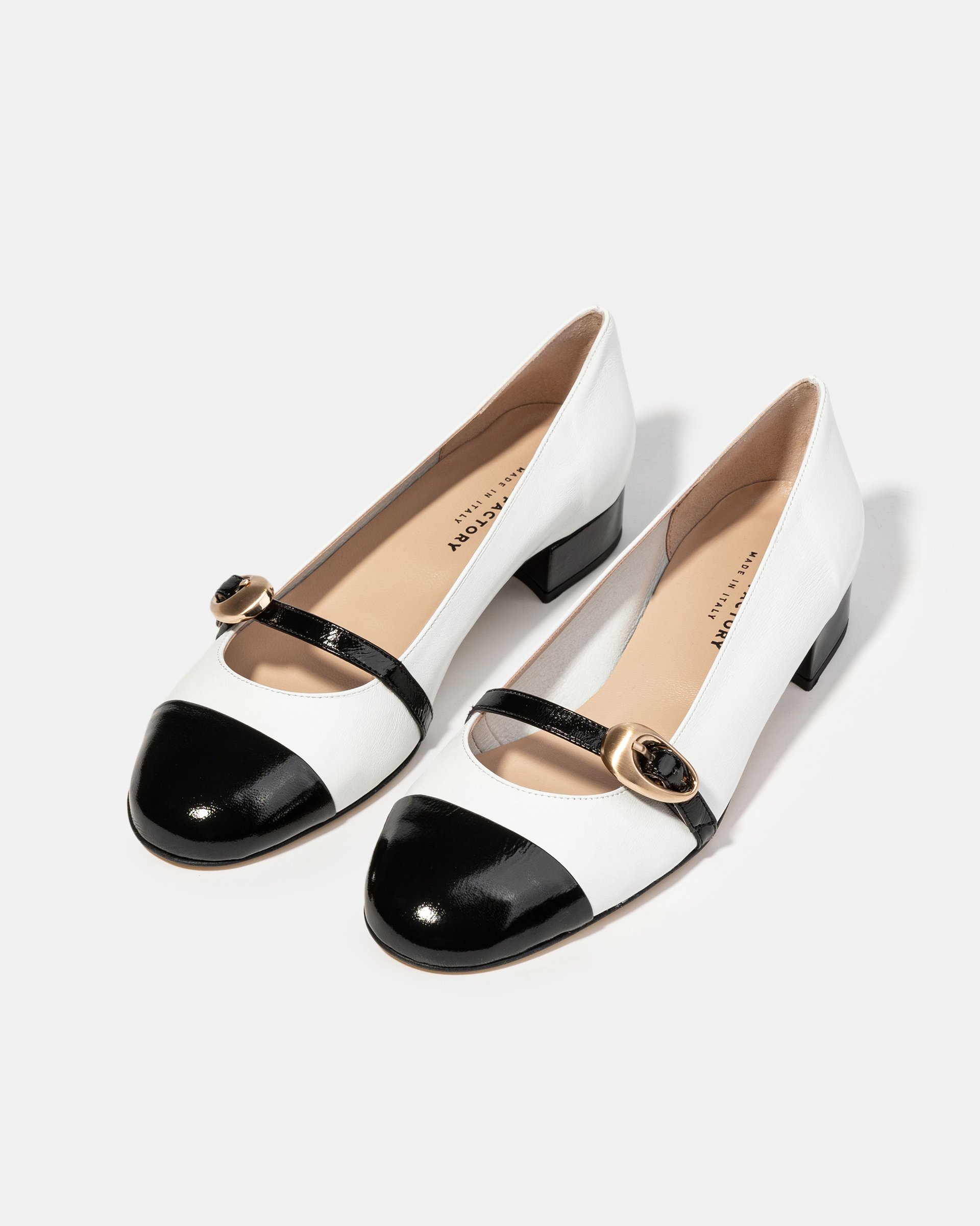 Черно-белые кожаные туфли - Image 2 of 4