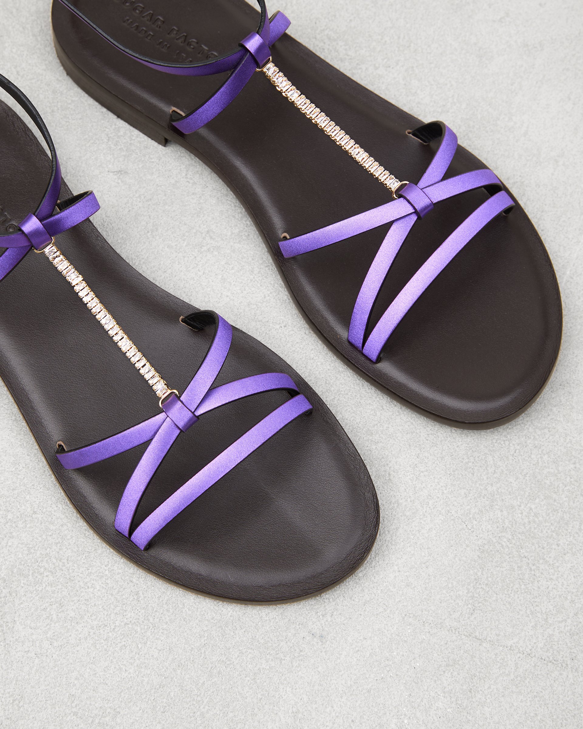 Лиловые кожаные босоножки - Image 4 of 7