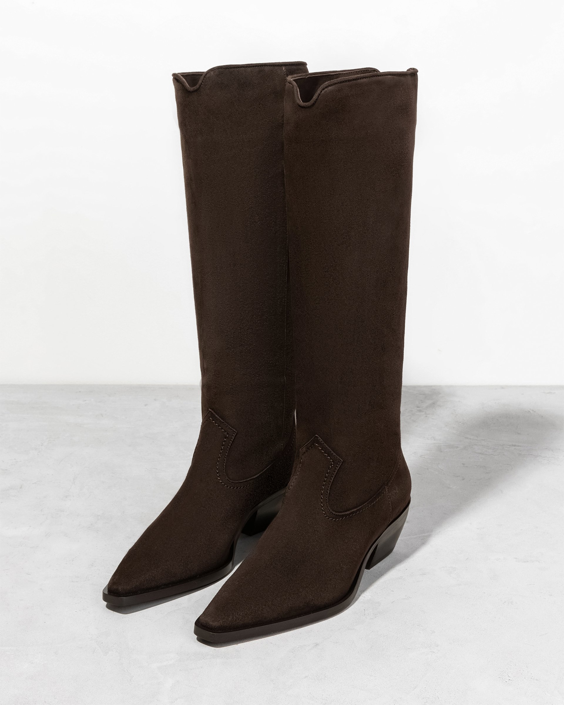 Сапоги из темно-коричневой замши - Image 2 of 5