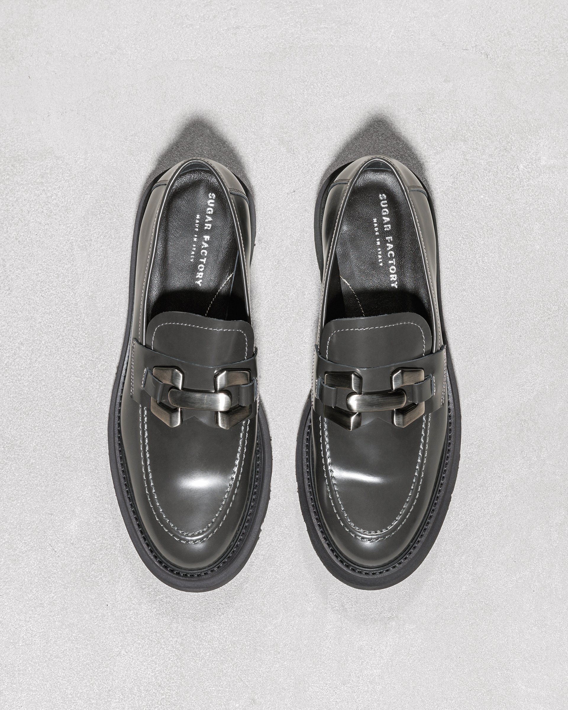 Серые кожаные мокасины - Image 3 of 5