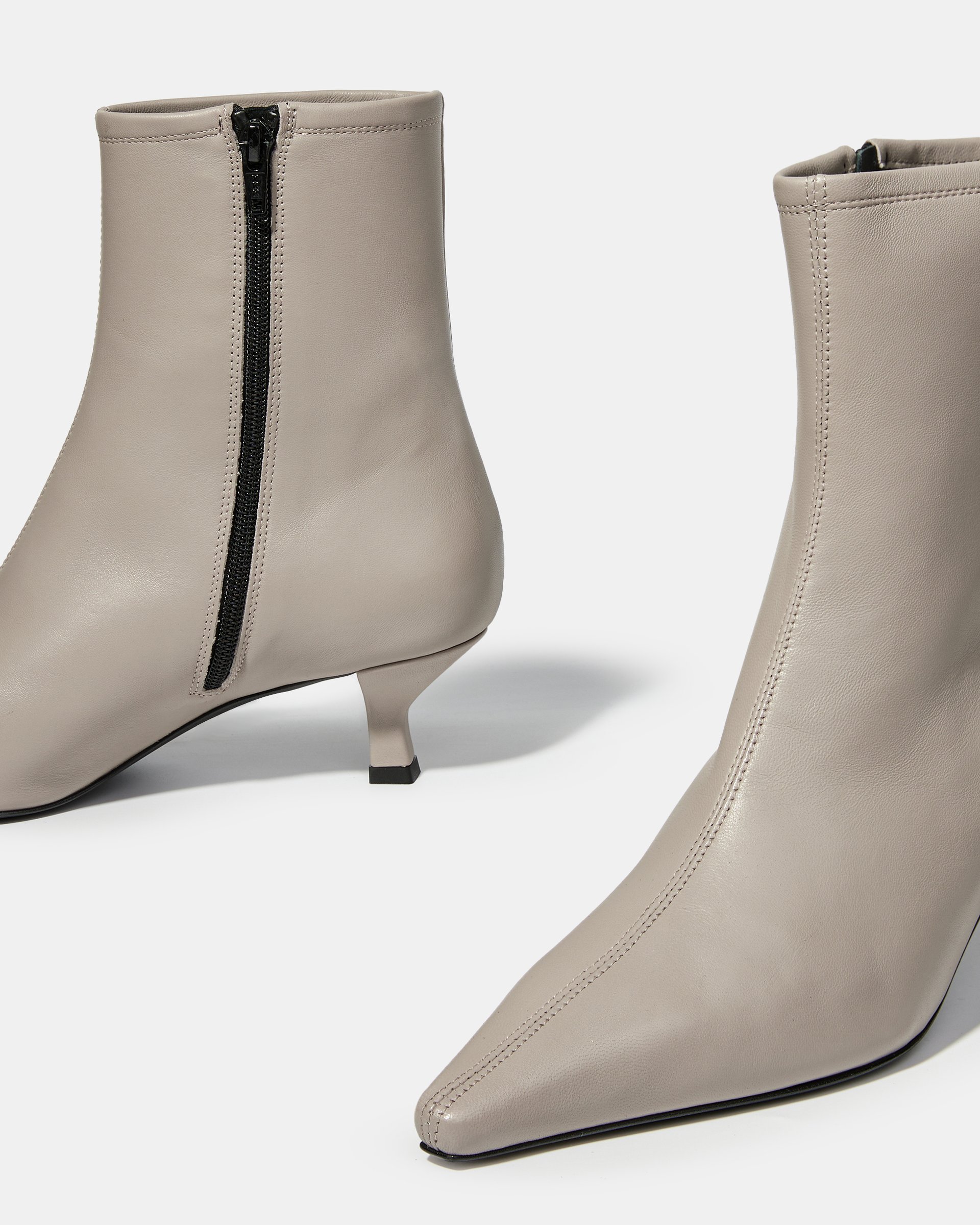 Серые ботильоны из натуральной кожи - Image 4 of 5