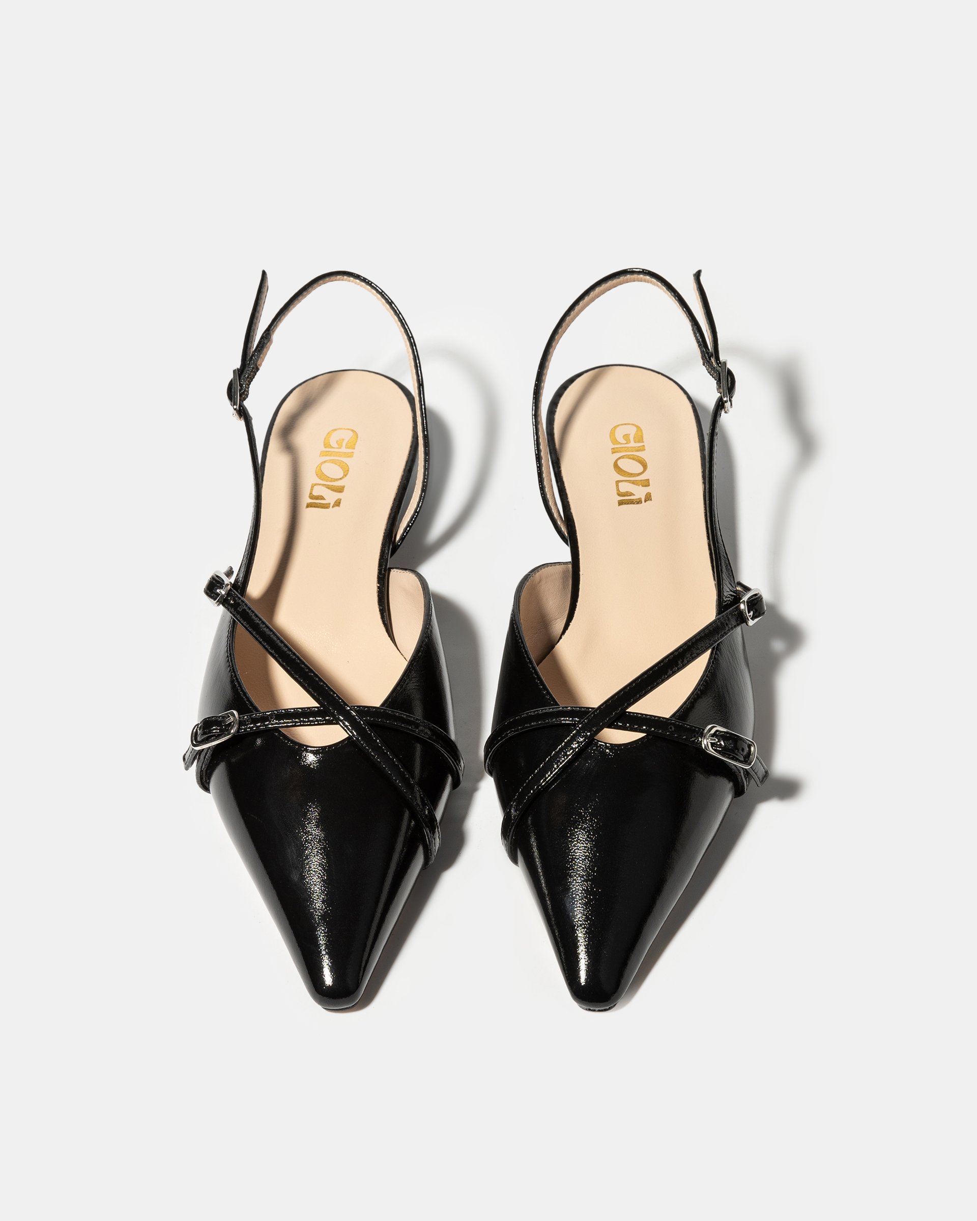 Черные кожаные туфли на низком каблуке - Image 3 of 4