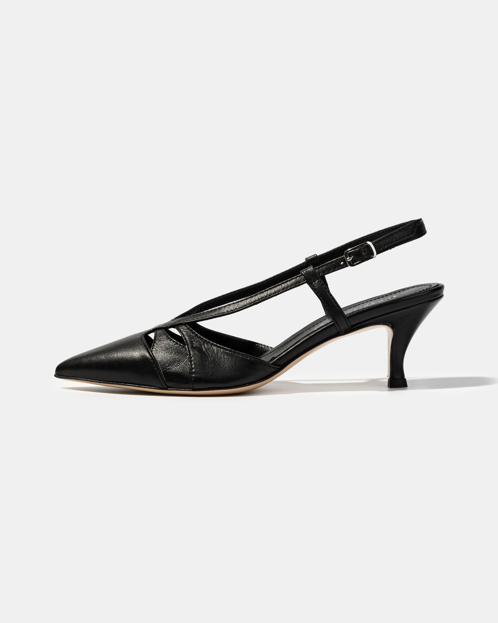 Чёрные кожаные туфли с ремешками - Main image