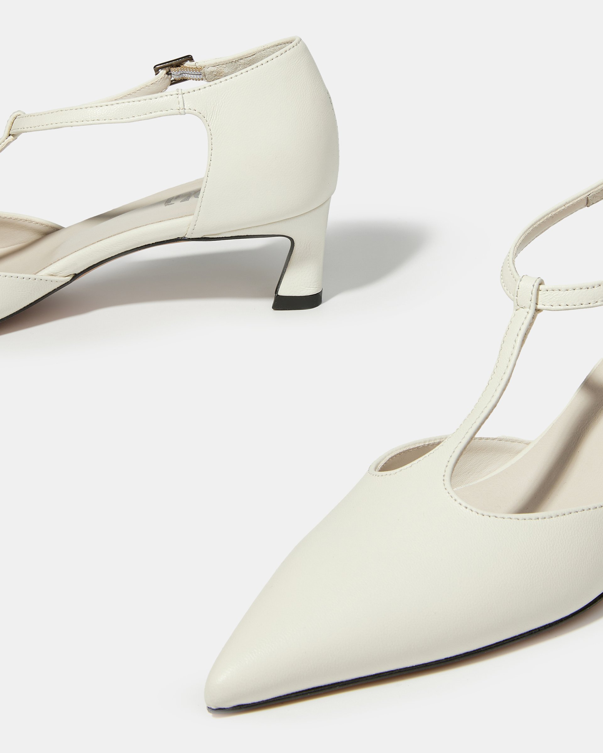 Белые кожаные туфли на каблуке - Image 4 of 6