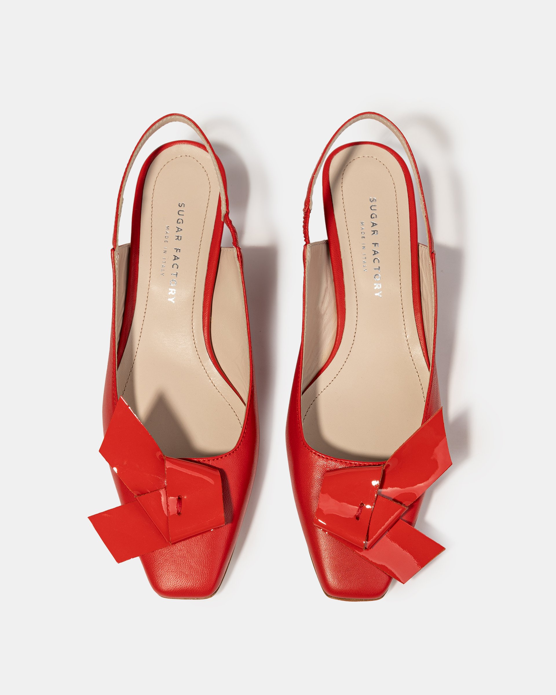 Красные кожаные туфли с бантиком - Image 3 of 5