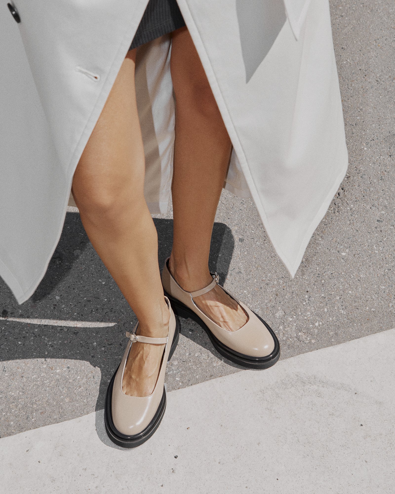 Бежевые кожаные туфли на платформе - Image 5 of 5