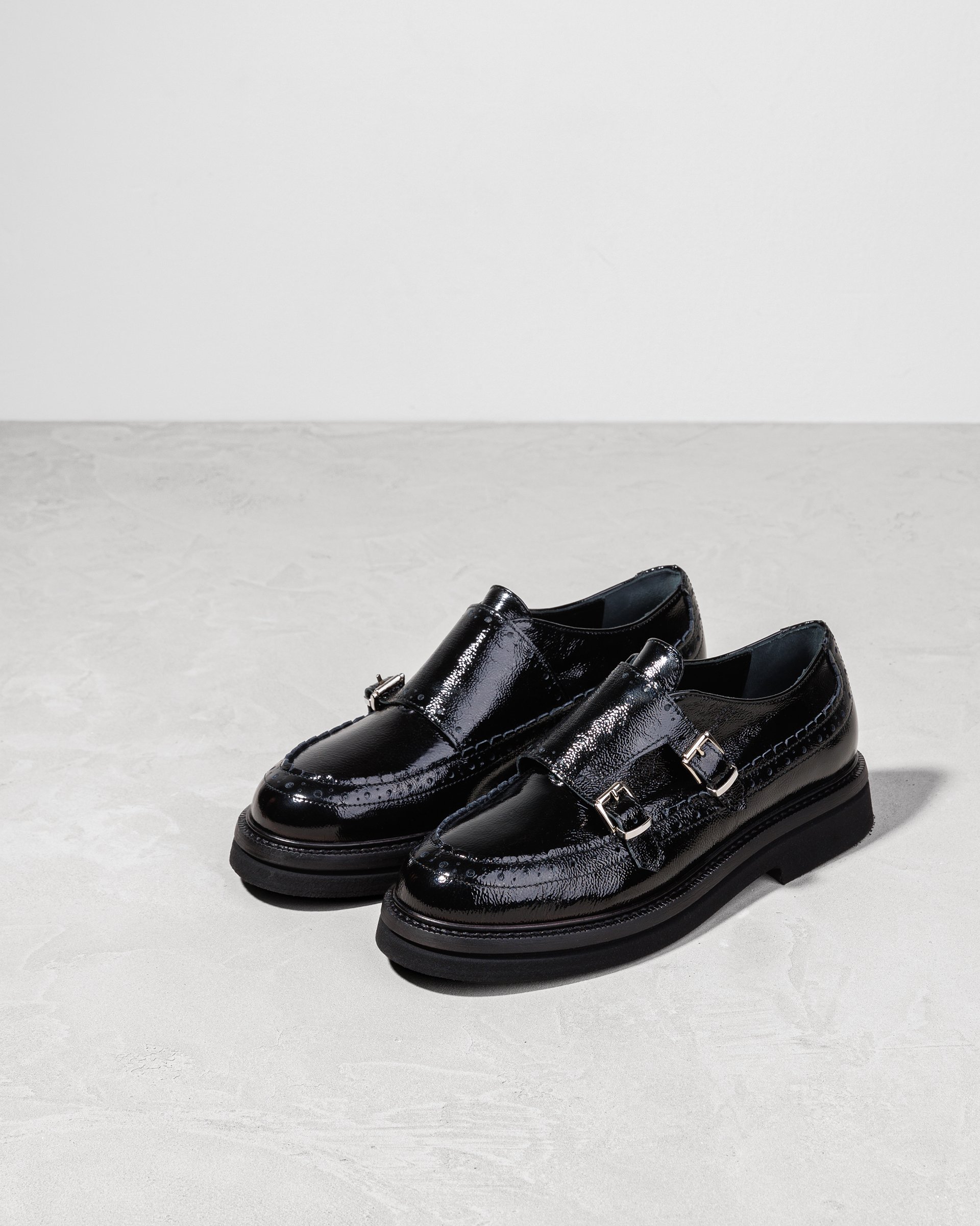 Черные лакированные кожаные туфли-монки - Image 2 of 6