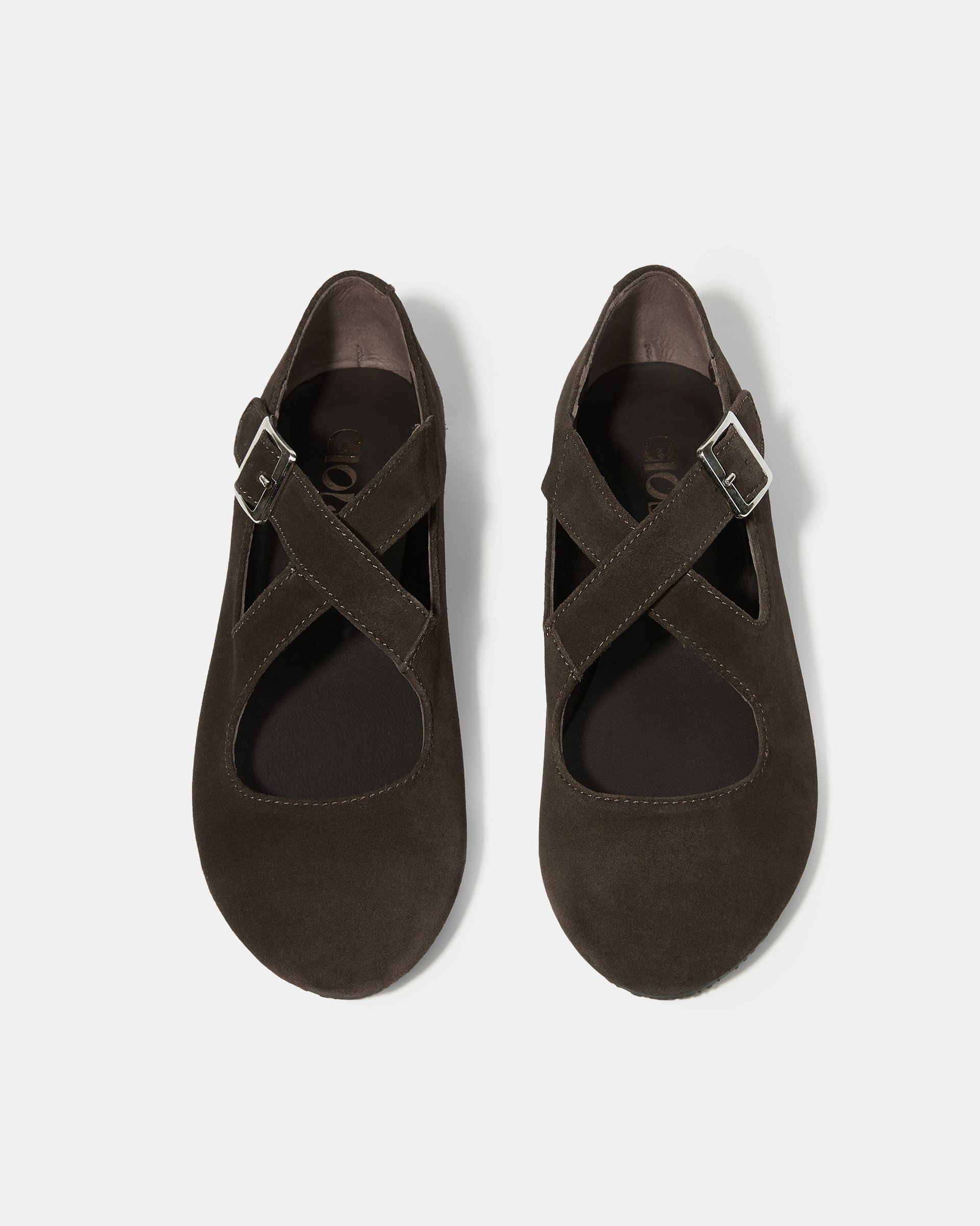 Темно-коричневые замшевые балетки - Image 3 of 5