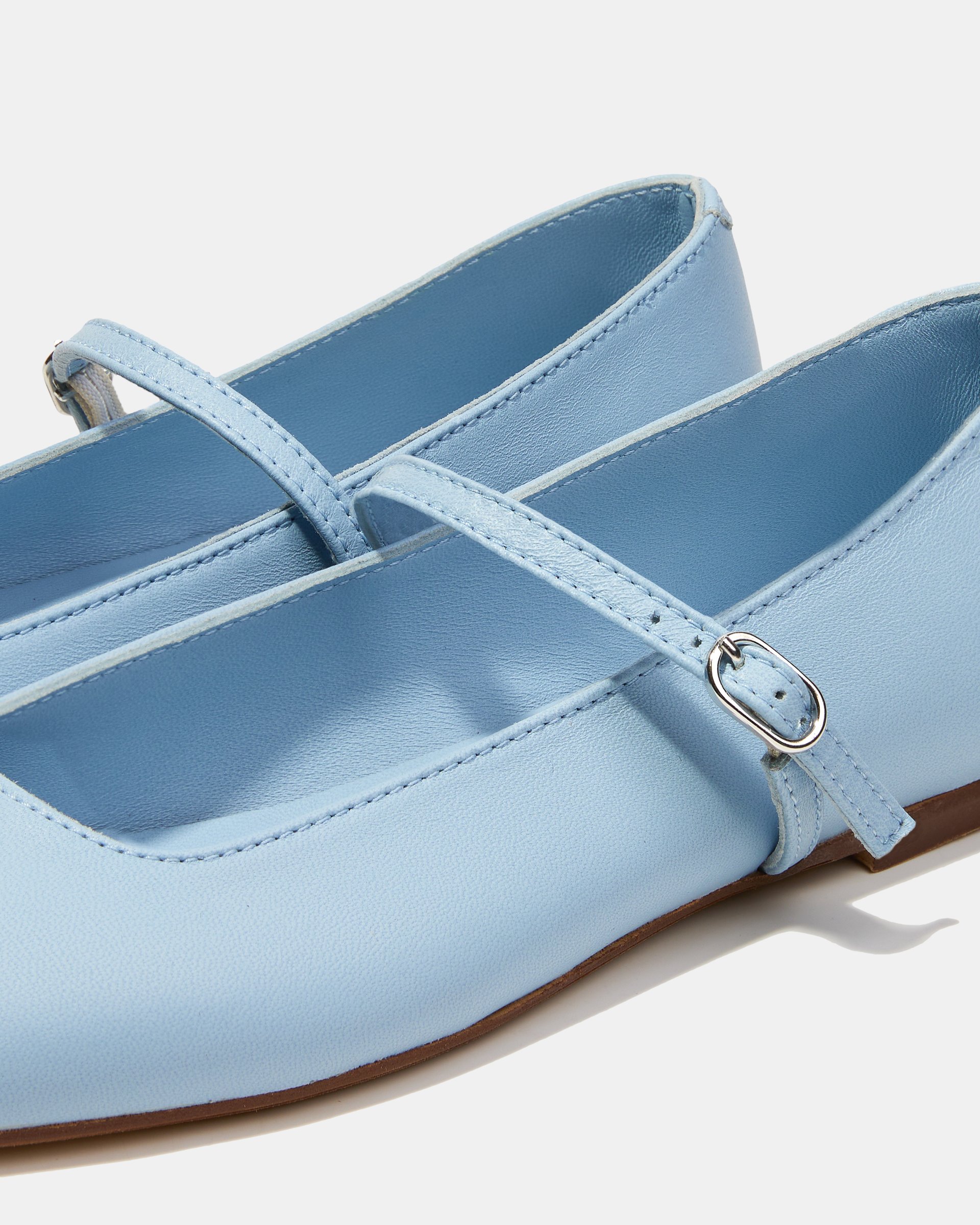 Голубые балетки из натуральной кожи - Image 4 of 4
