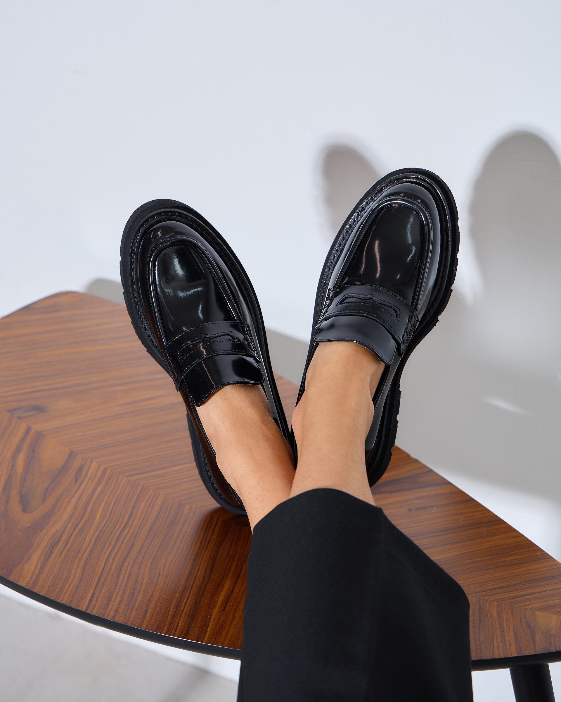 Черные лакированные кожаные лоферы - Image 6 of 6