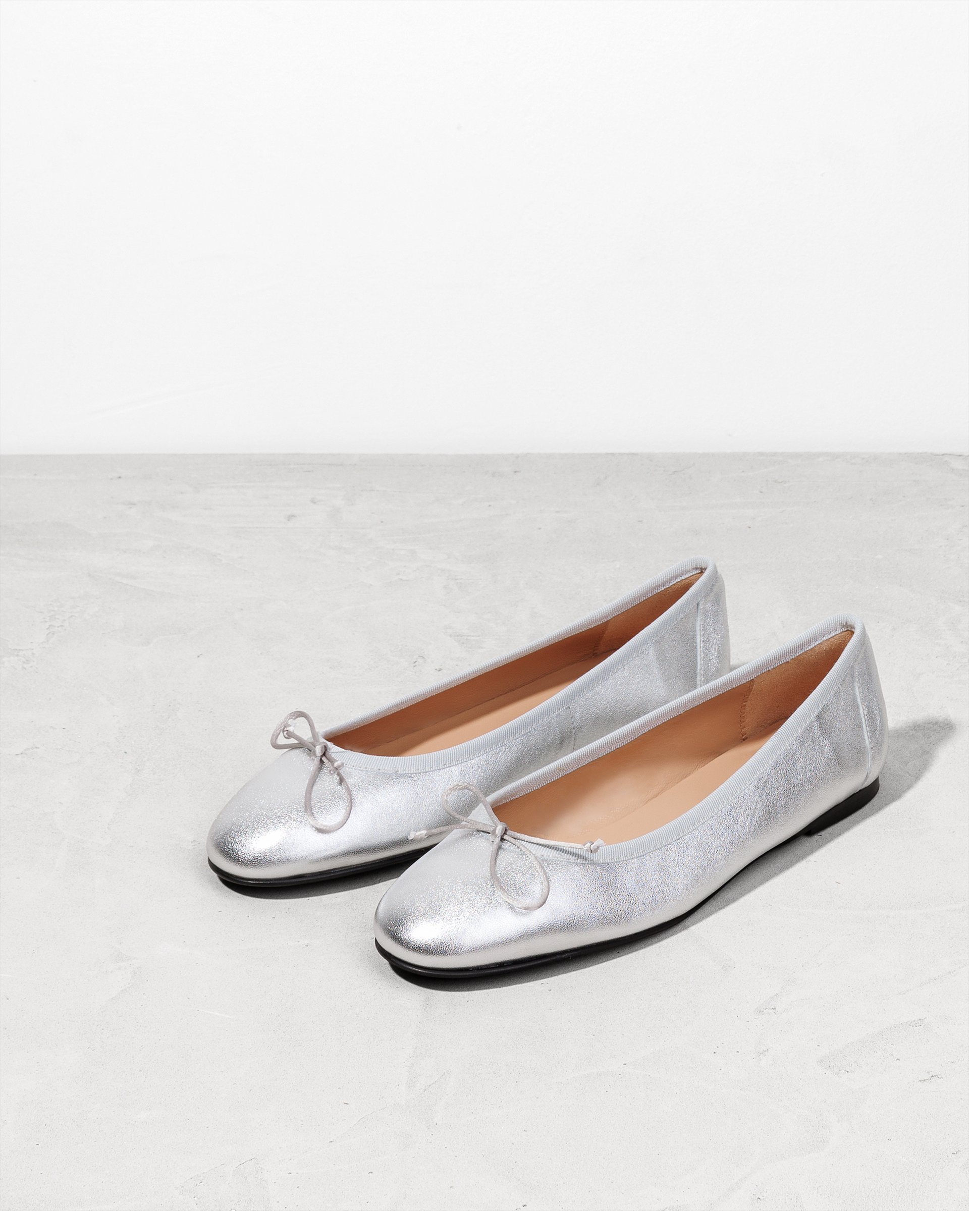 Балетки из серебристой натуральной кожи - Image 2 of 7