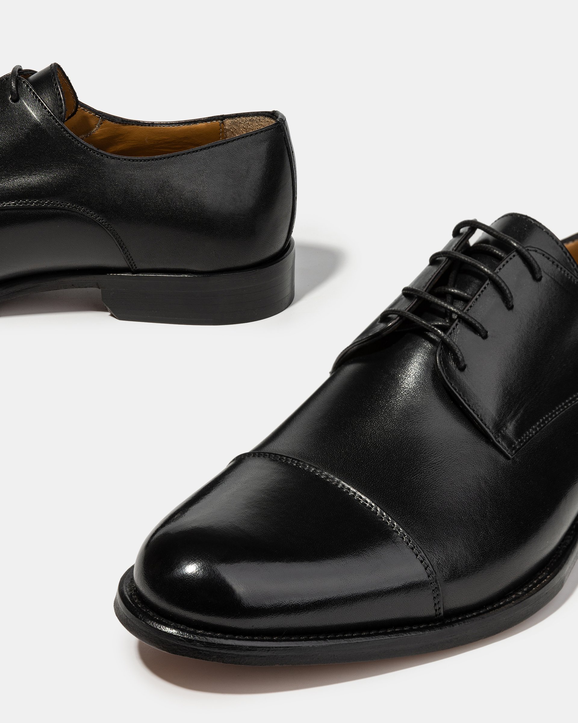 Черные кожаные мужские туфли - Image 4 of 5